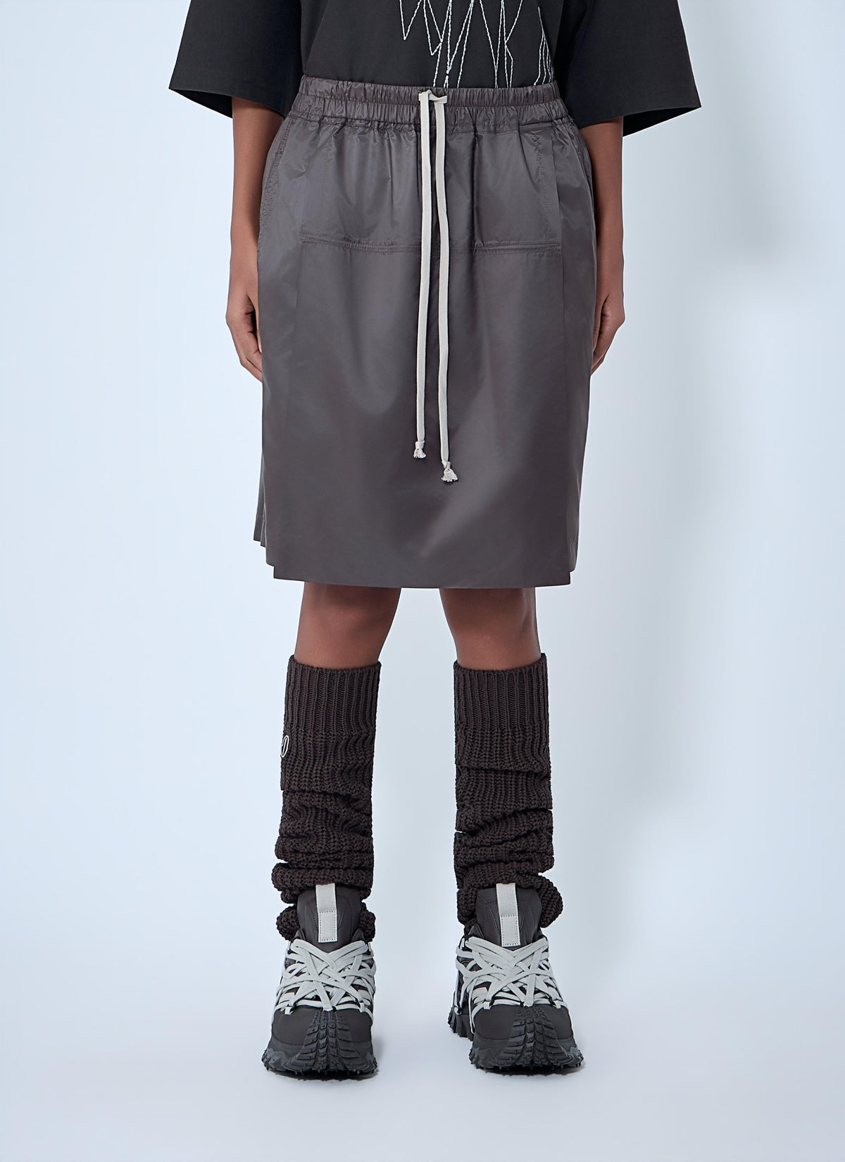 Moncler + Rick Owens Men Drawstring Midi Kilt Shorts MONCLER