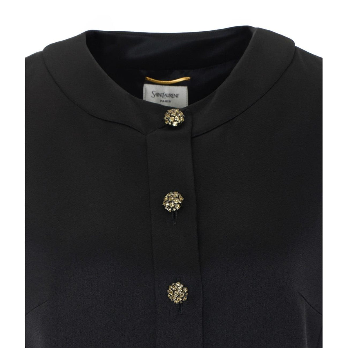 Saint Laurent Women Mini Buttons And Crystals Dress SAINT LAURENT