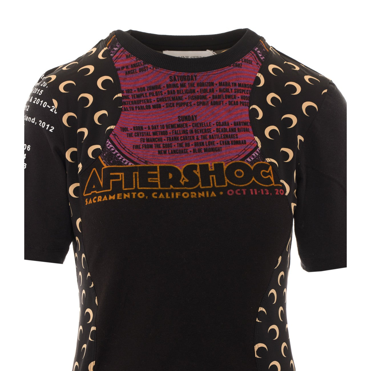 Marine Serre Women Mini Dress With Moon And Aftershock Print MARINE SERRE