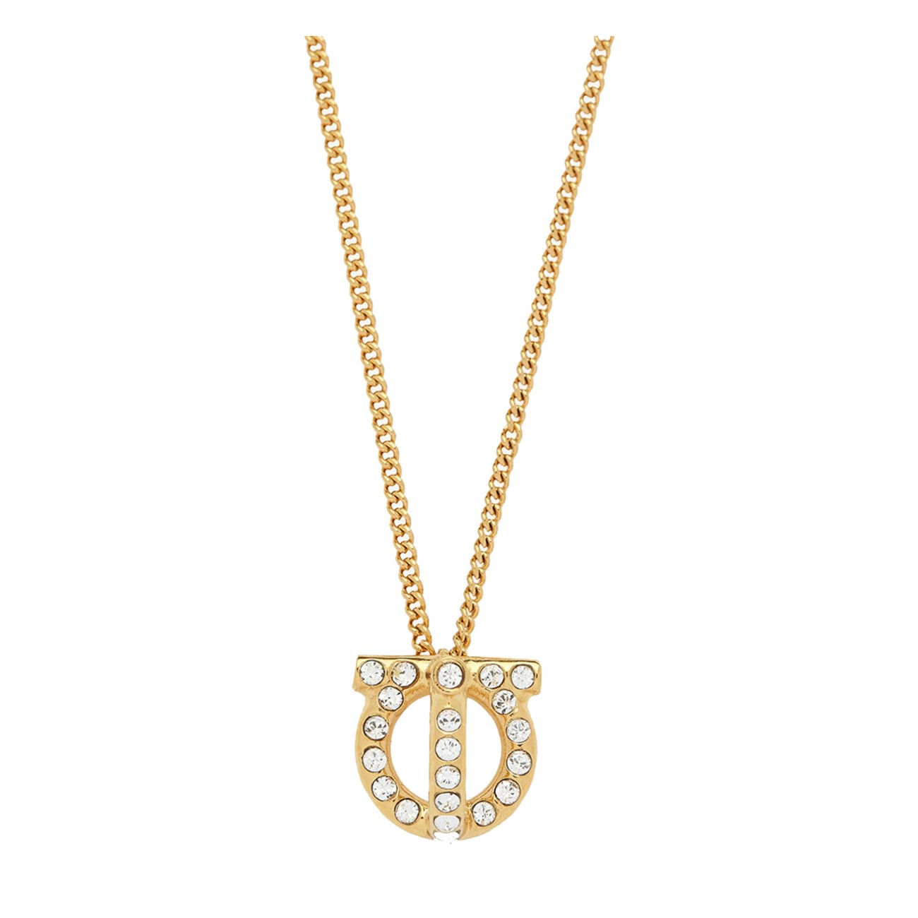 Ferragamo Women Mini Gancini Crystals Necklace