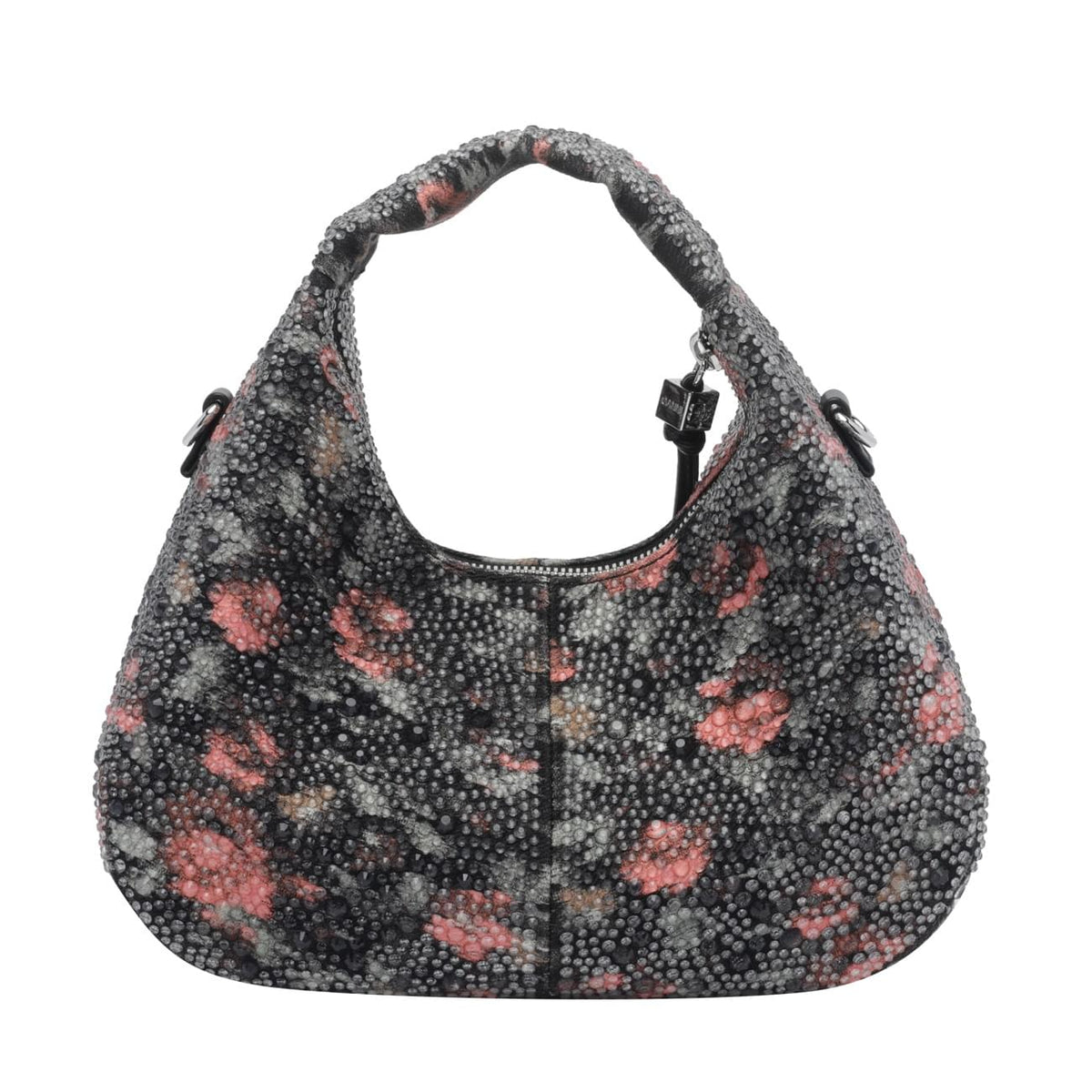 Ganni Women Mini Hobo Bag With Beaded Flower And Logo GANNI