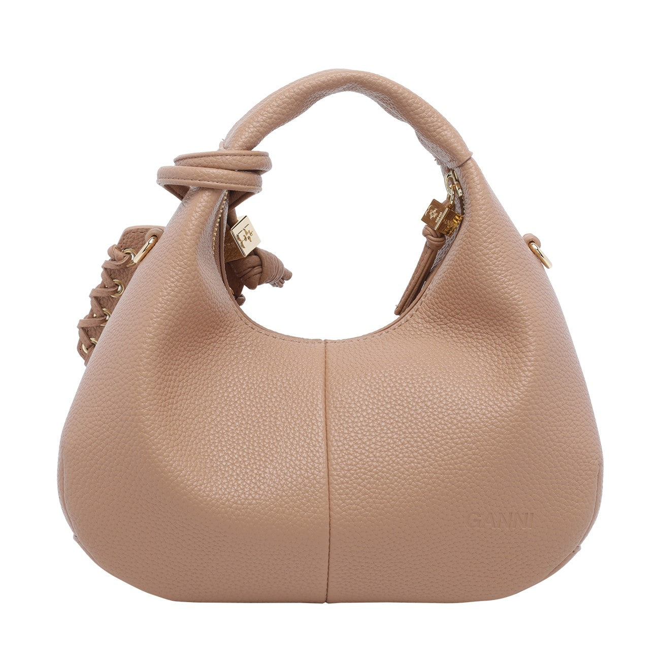 Ganni Women Mini Logo Hobo Bag GANNI