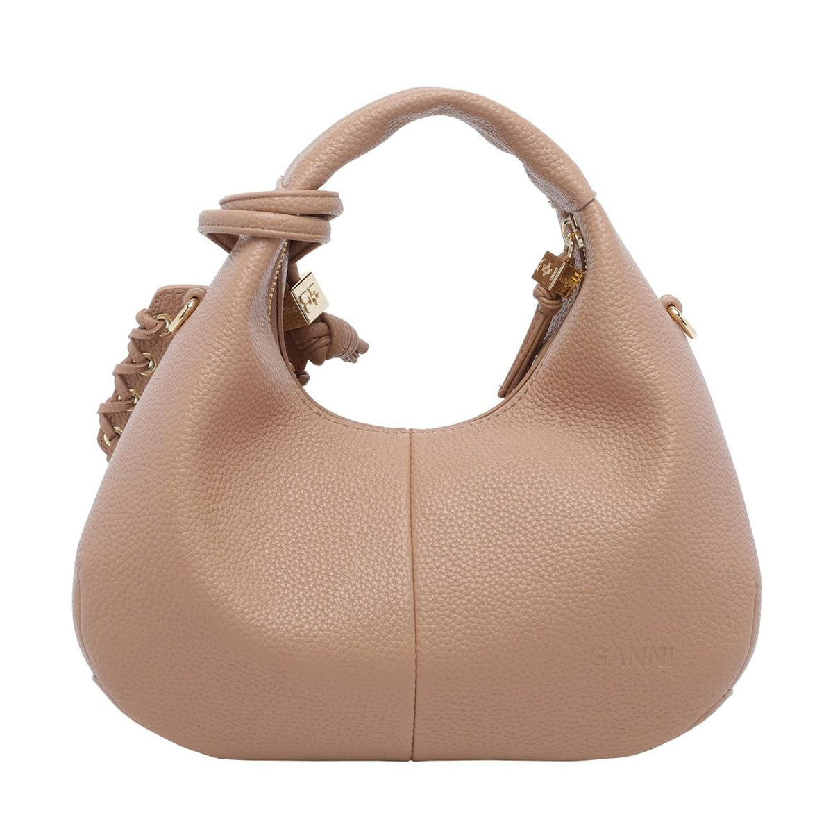 Ganni Women Mini Logo Hobo Bag GANNI