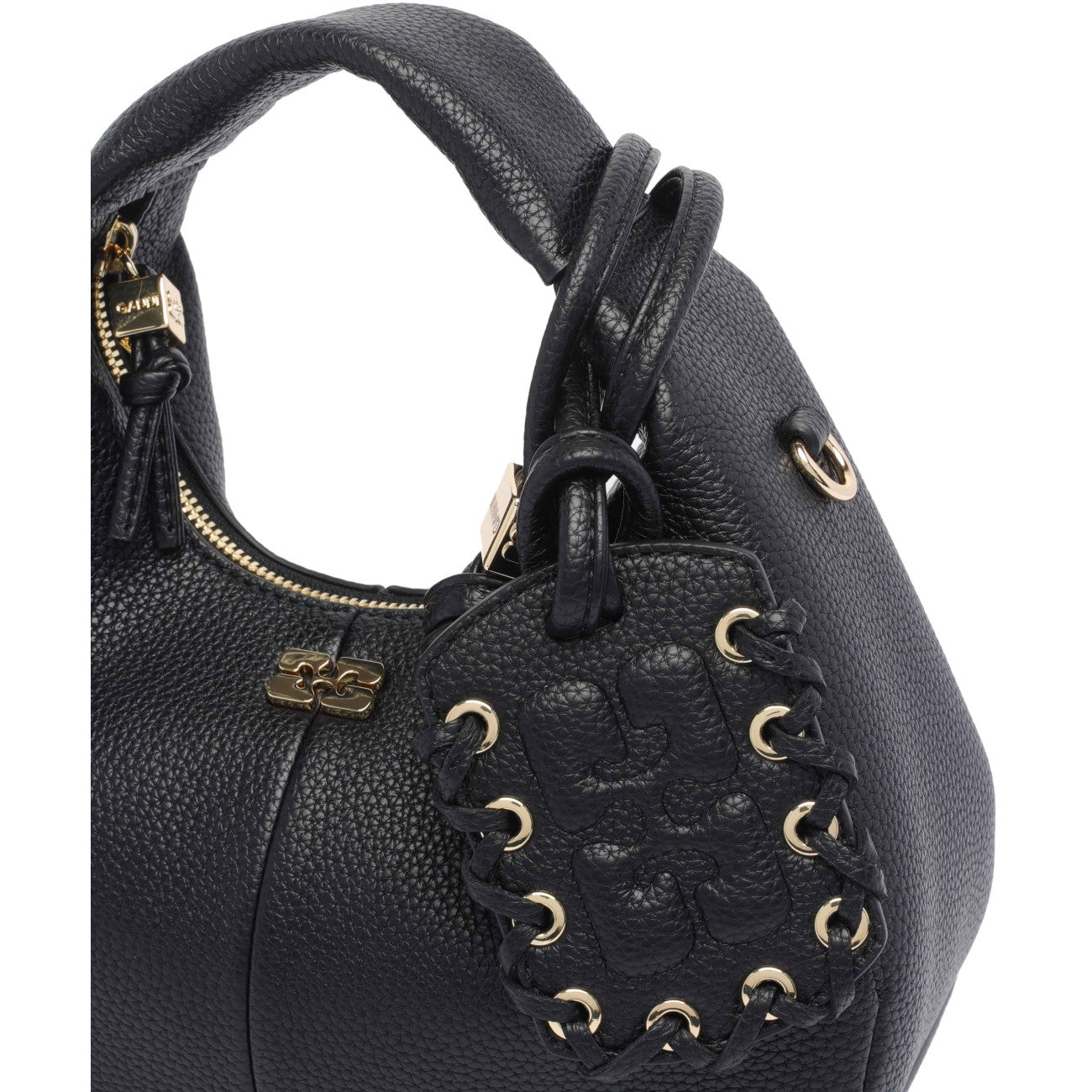 Ganni Women Mini Logo Hobo Bag GANNI