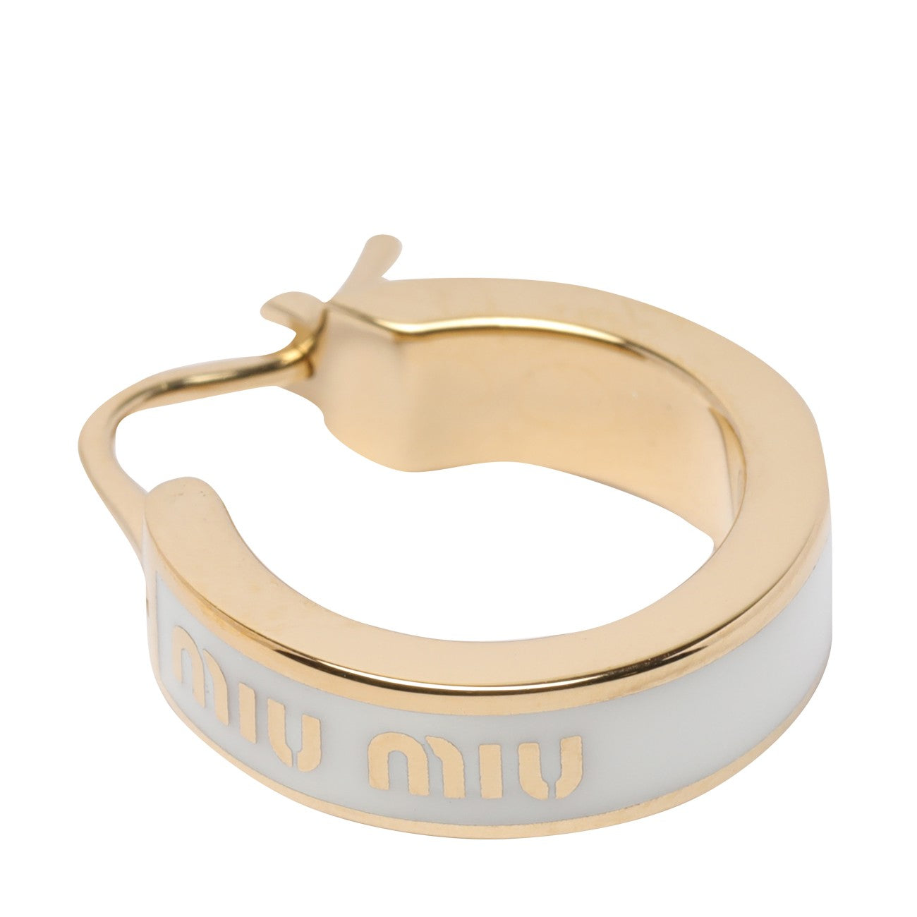Miu Miu Women Miu Miu Logo Enameled Metal Earrings MIU MIU