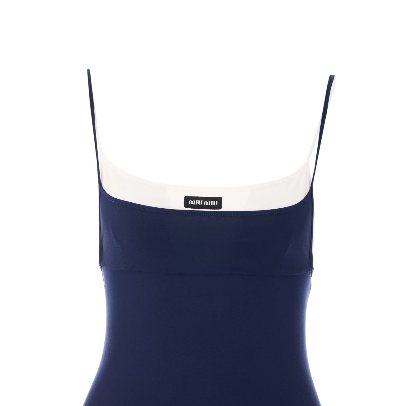 Miu Miu Women Miu Miu Logo Midi Jersey Stretch Dress MIU MIU