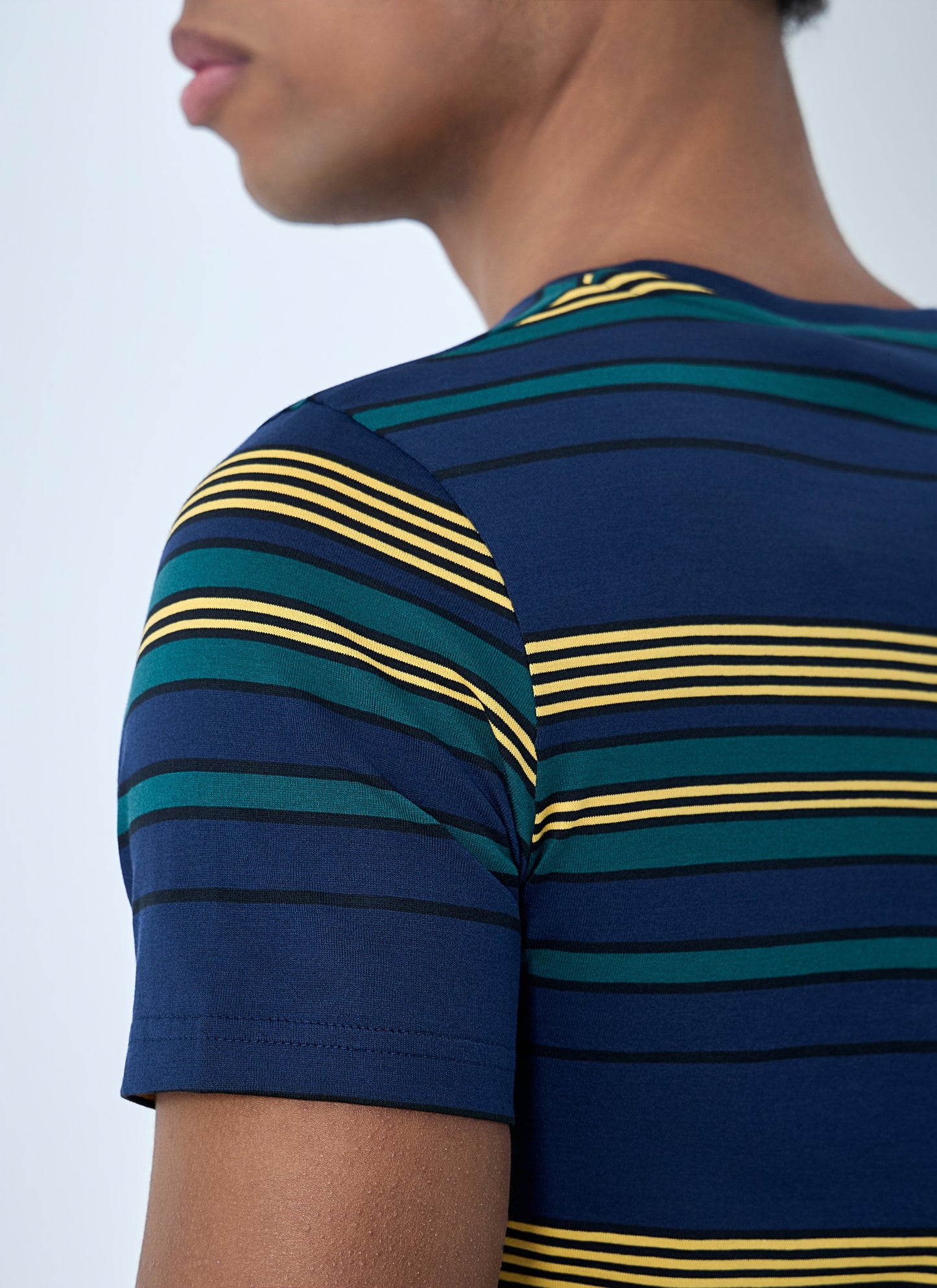 Miu Miu Men Striped Cotton Jersey T-Shirt MIU MIU