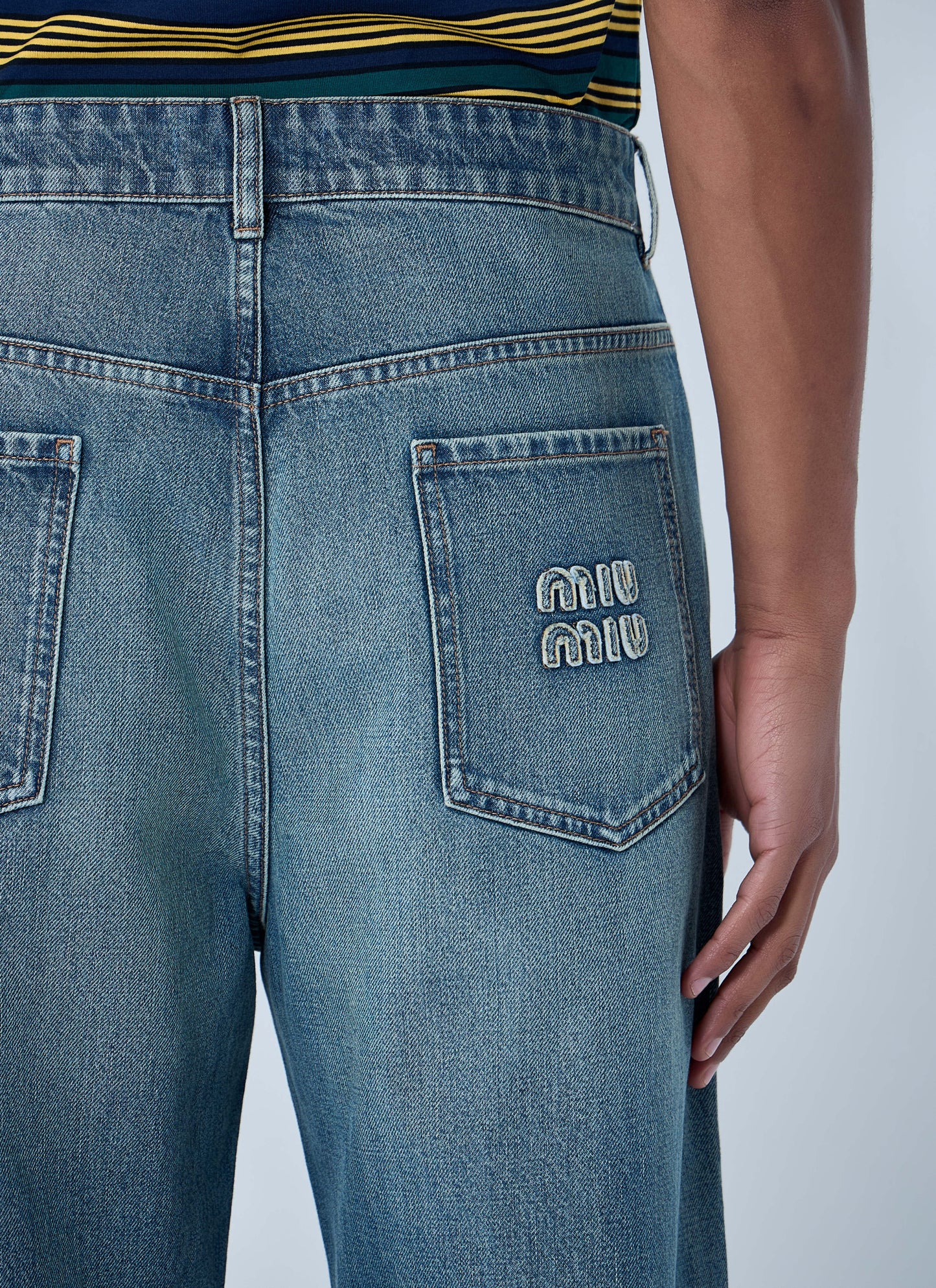 Miu Miu Men Wide-Leg Denim Jeans MIU MIU