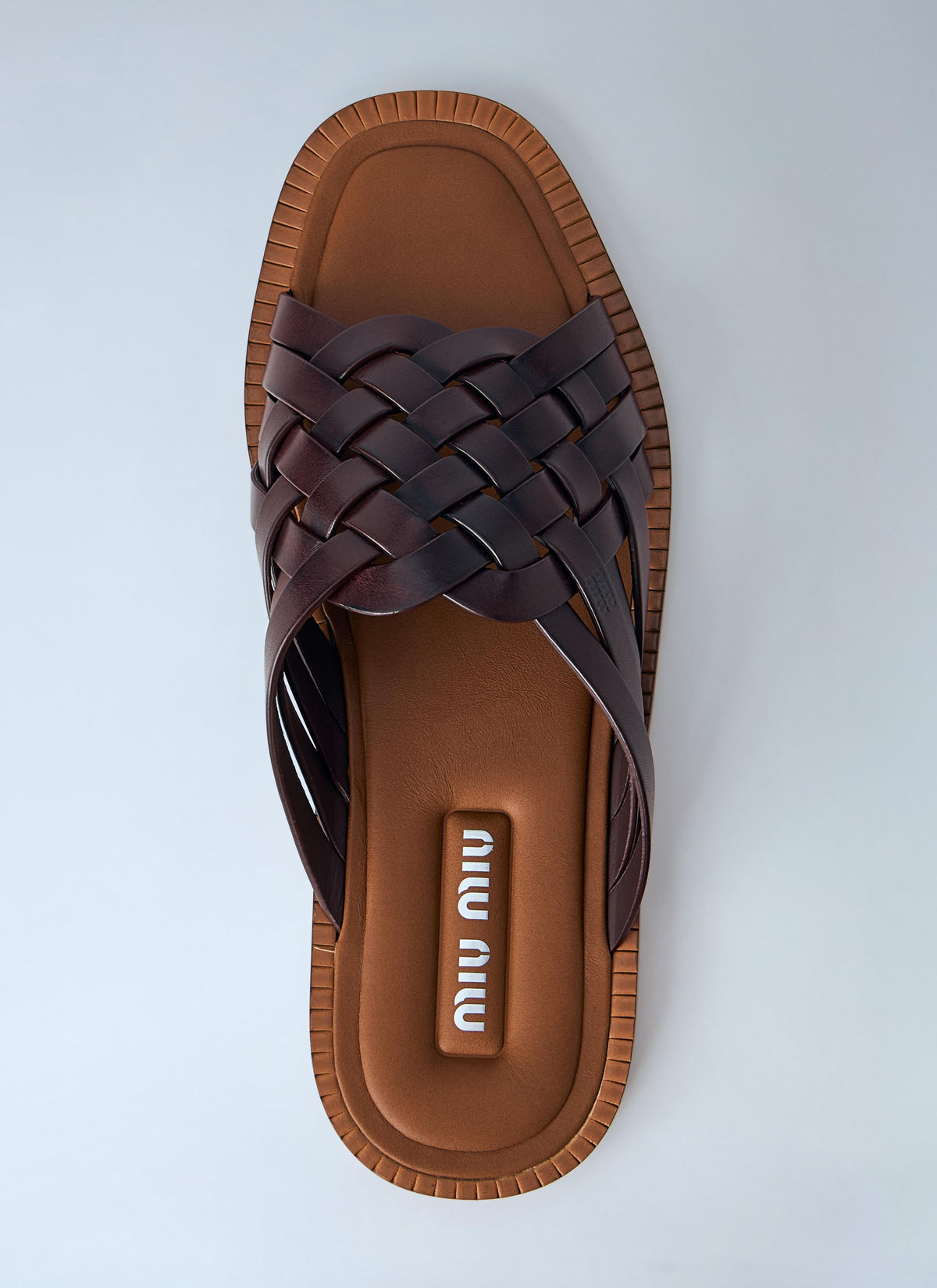 Miu Miu Men Woven Leather Sandals MIU MIU