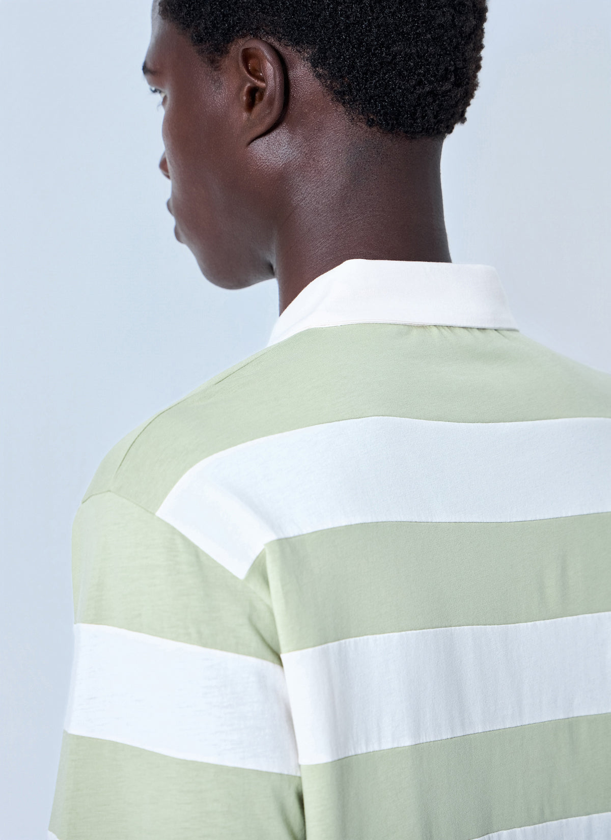 Miu Miu Men Striped Jersey Polo Shirt MIU MIU