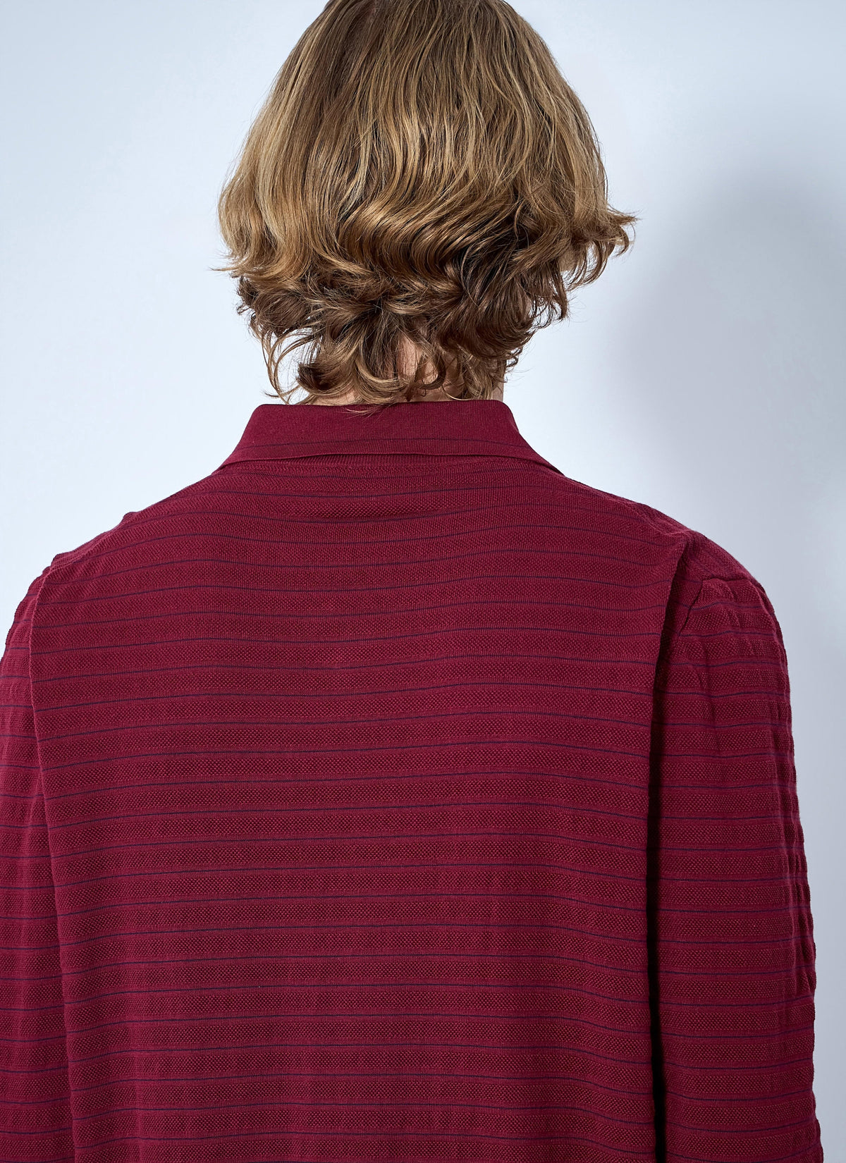 Miu Miu Men Striped V-Neck Polo Shirt MIU MIU