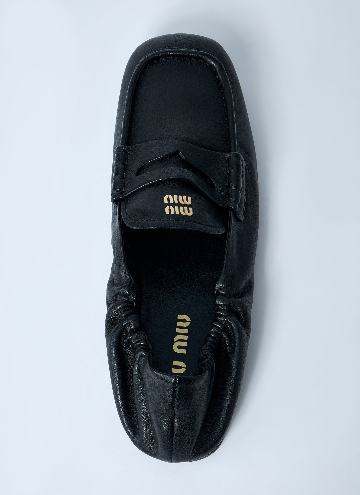 Miu Miu Women Logo Motif Leather Loafers MIU MIU