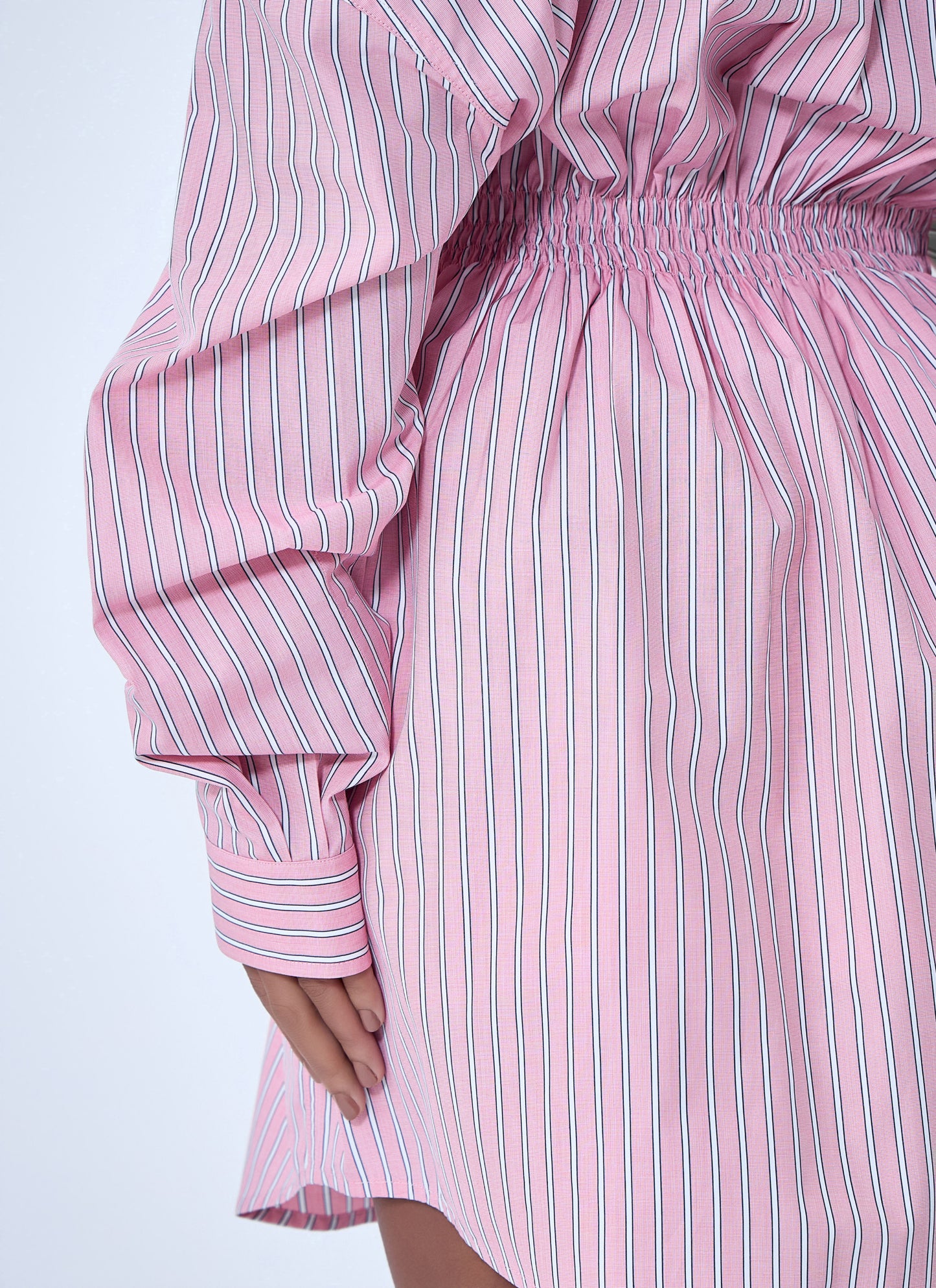 Miu Miu Women Striped Poplin Dress MIU MIU