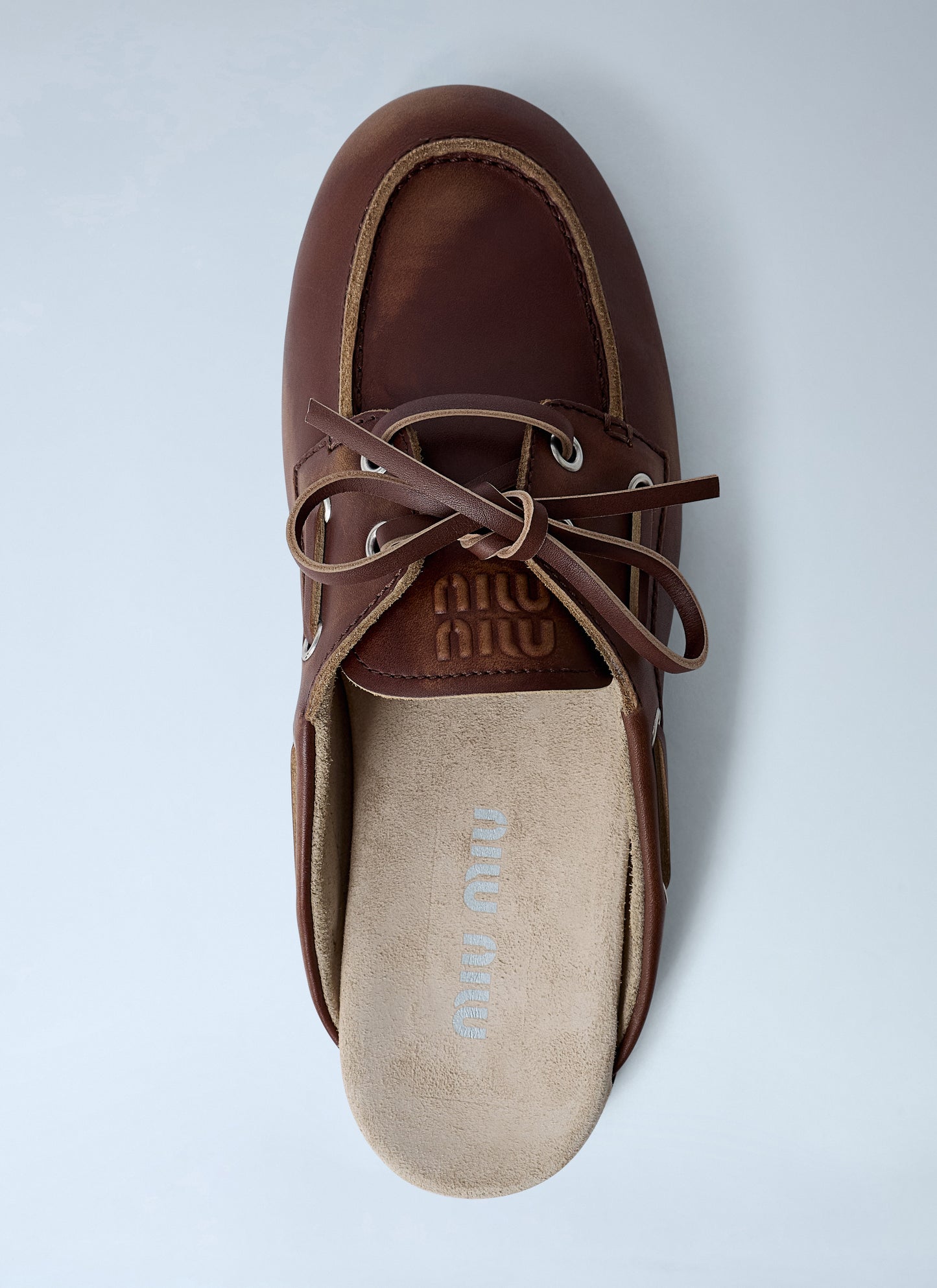 Miu Miu Women Leather Lace-Up Mules MIU MIU