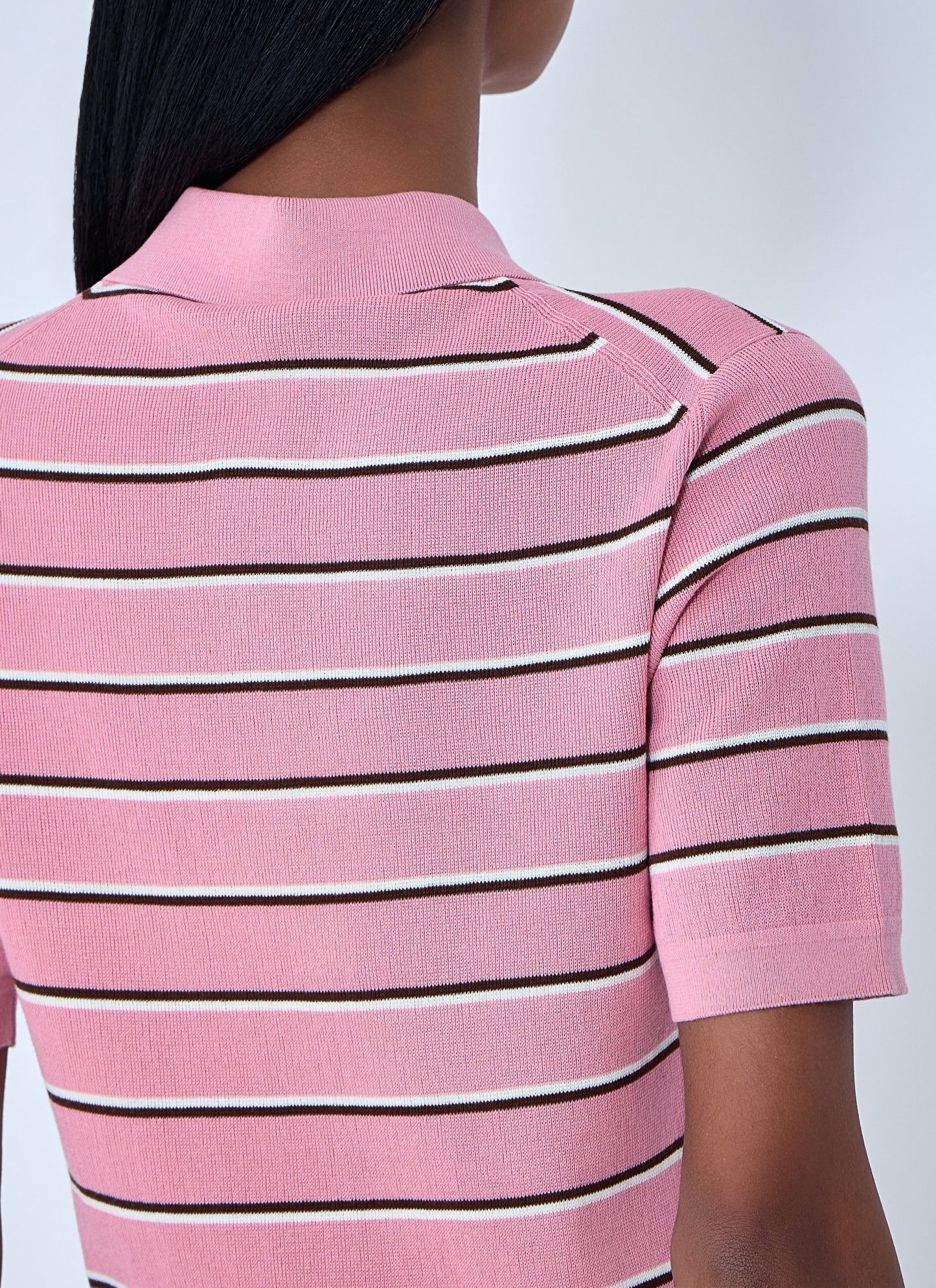 Miu Miu Women Striped Polo Shirt MIU MIU