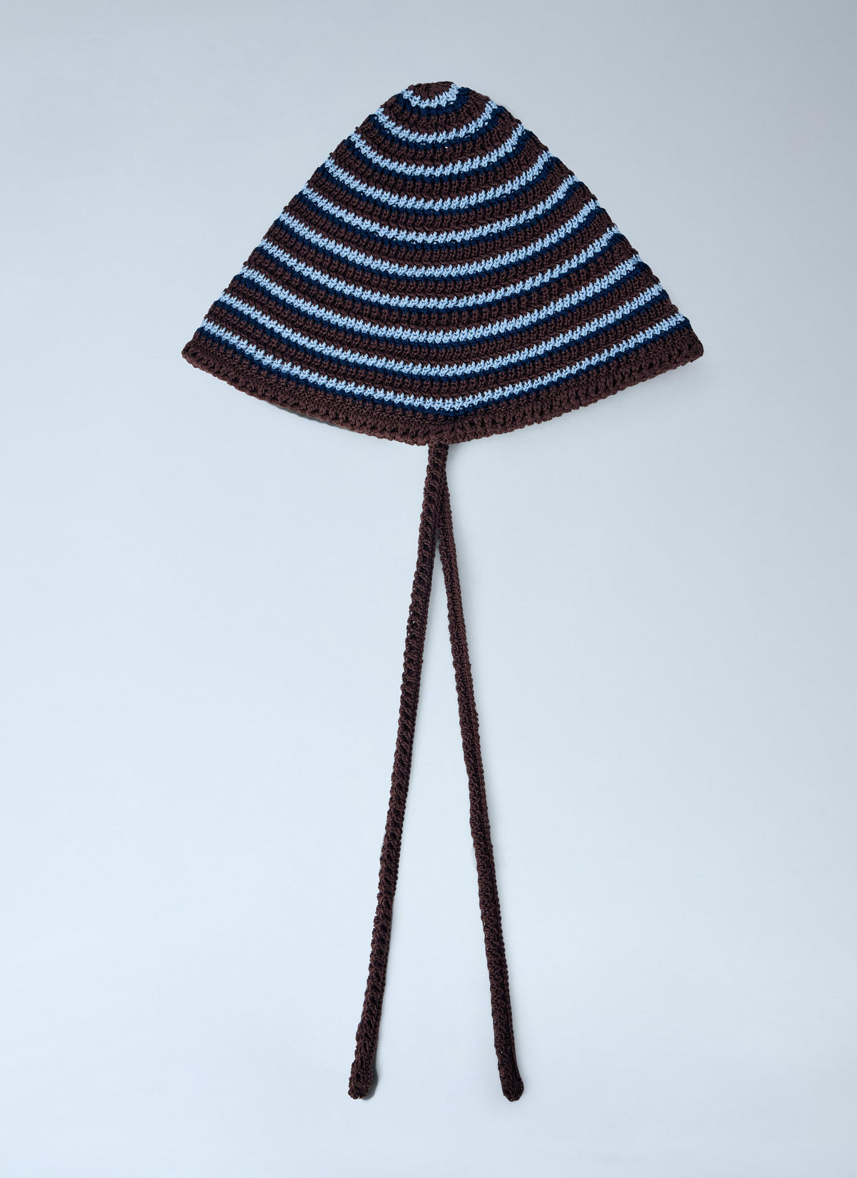 Miu Miu Women Striped Crochet Hat With Ties MIU MIU