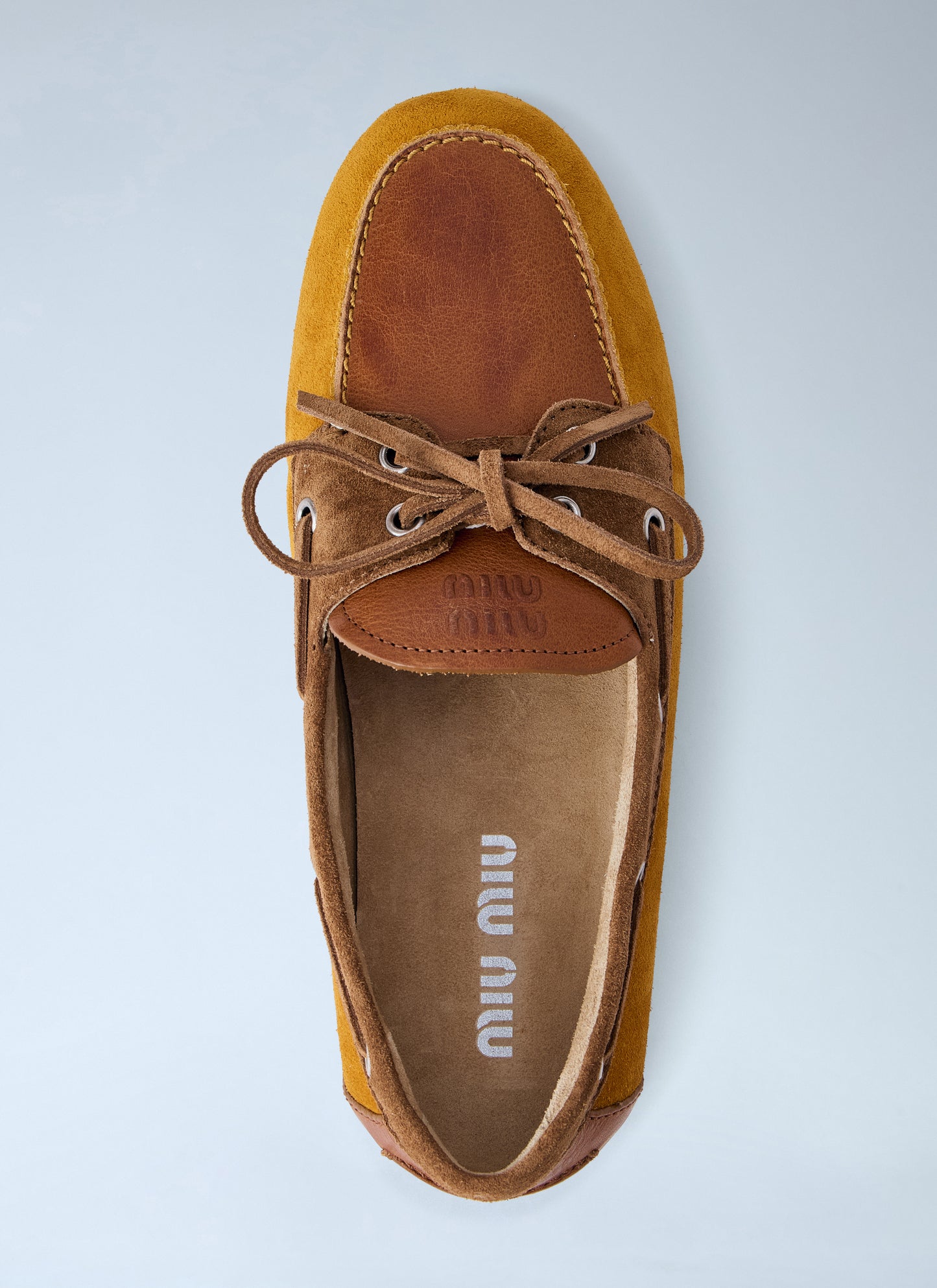 Miu Miu Women Suede Boat Shoes MIU MIU