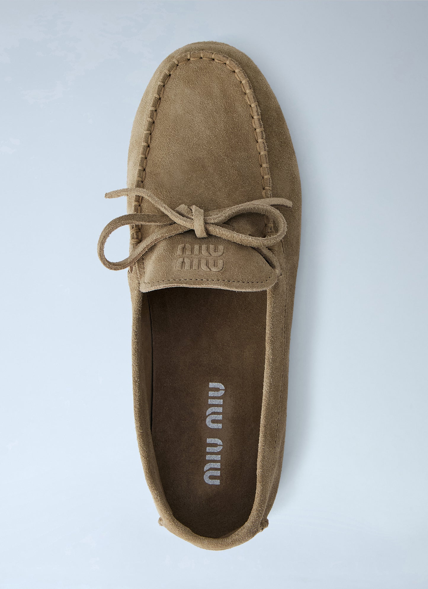 Miu Miu Women Suede Mesh Loafers MIU MIU