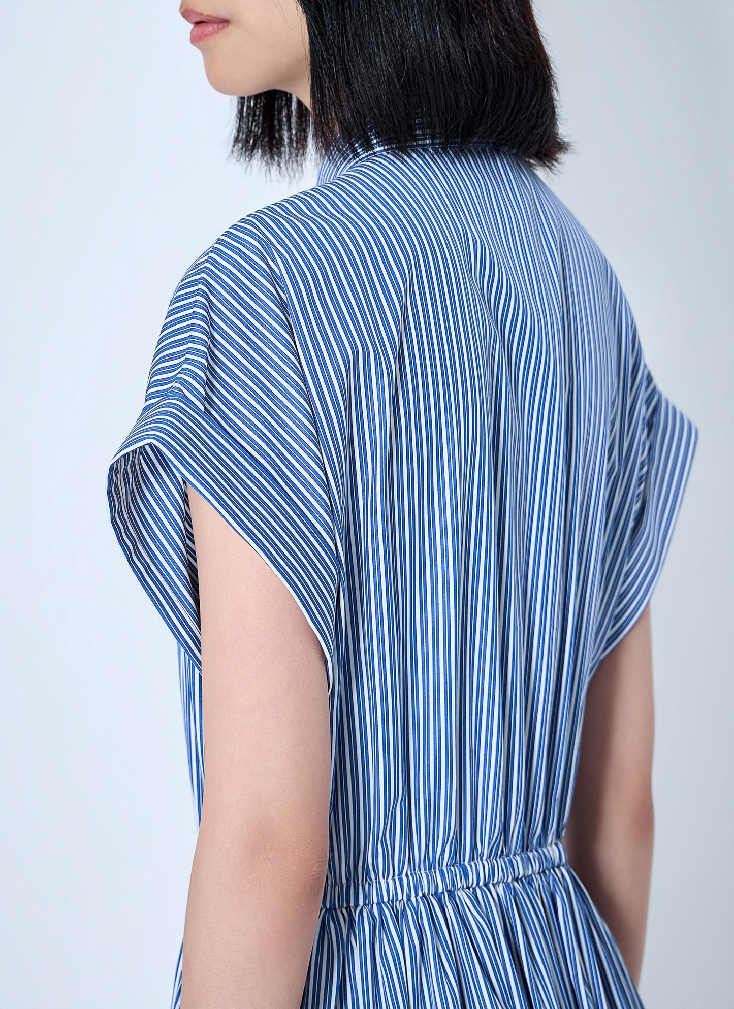 Miu Miu Women Vertical Stripe Poplin Midi Dress