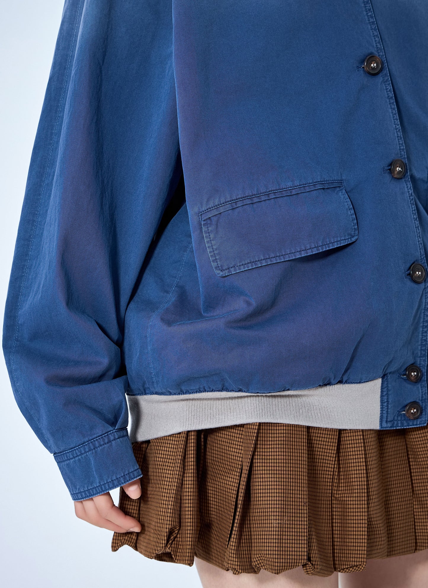 Miu Miu Women Old Washed Twill Blouson Jacket MIU MIU