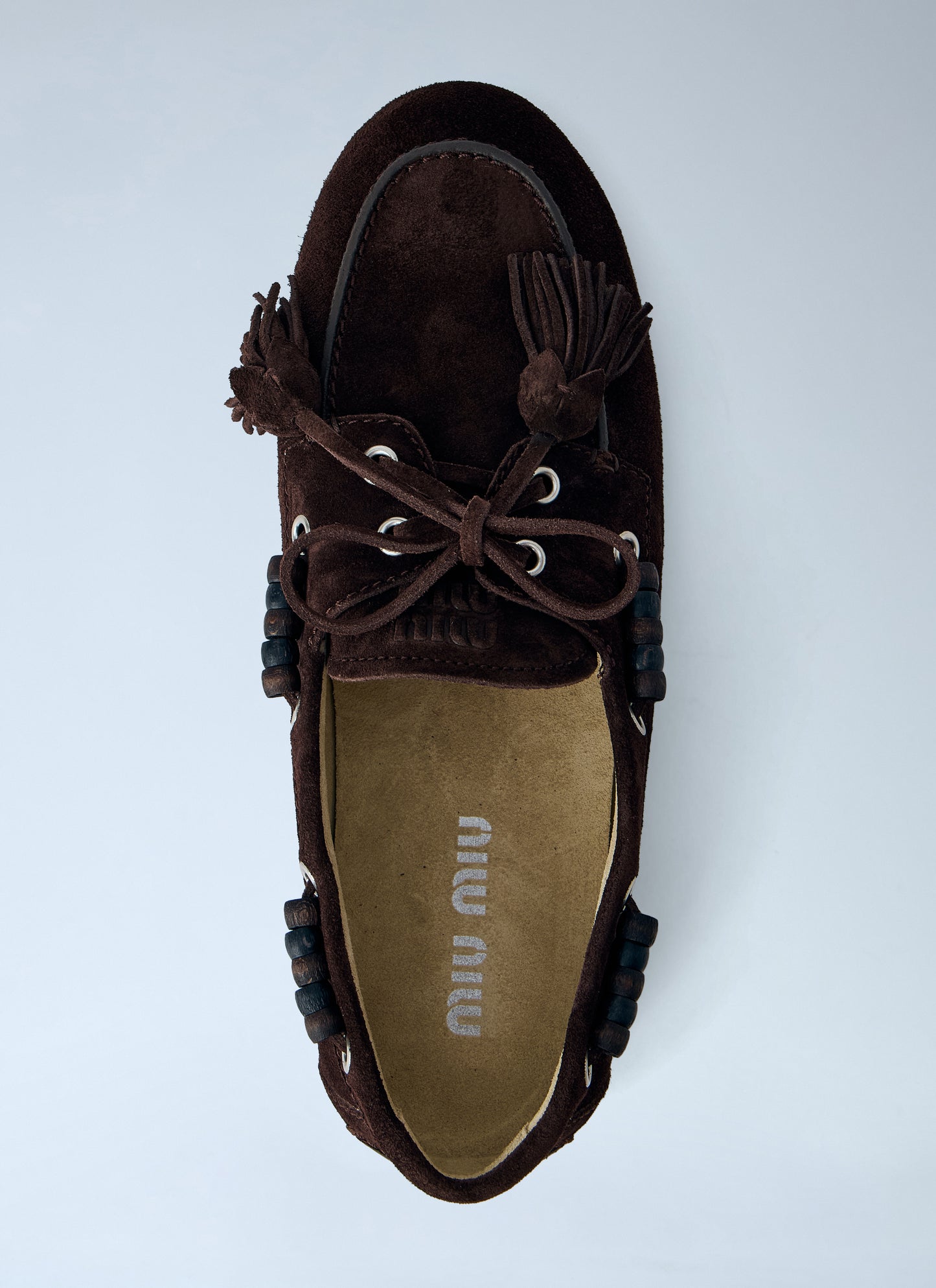 Miu Miu Women Suede Tassel Loafers MIU MIU