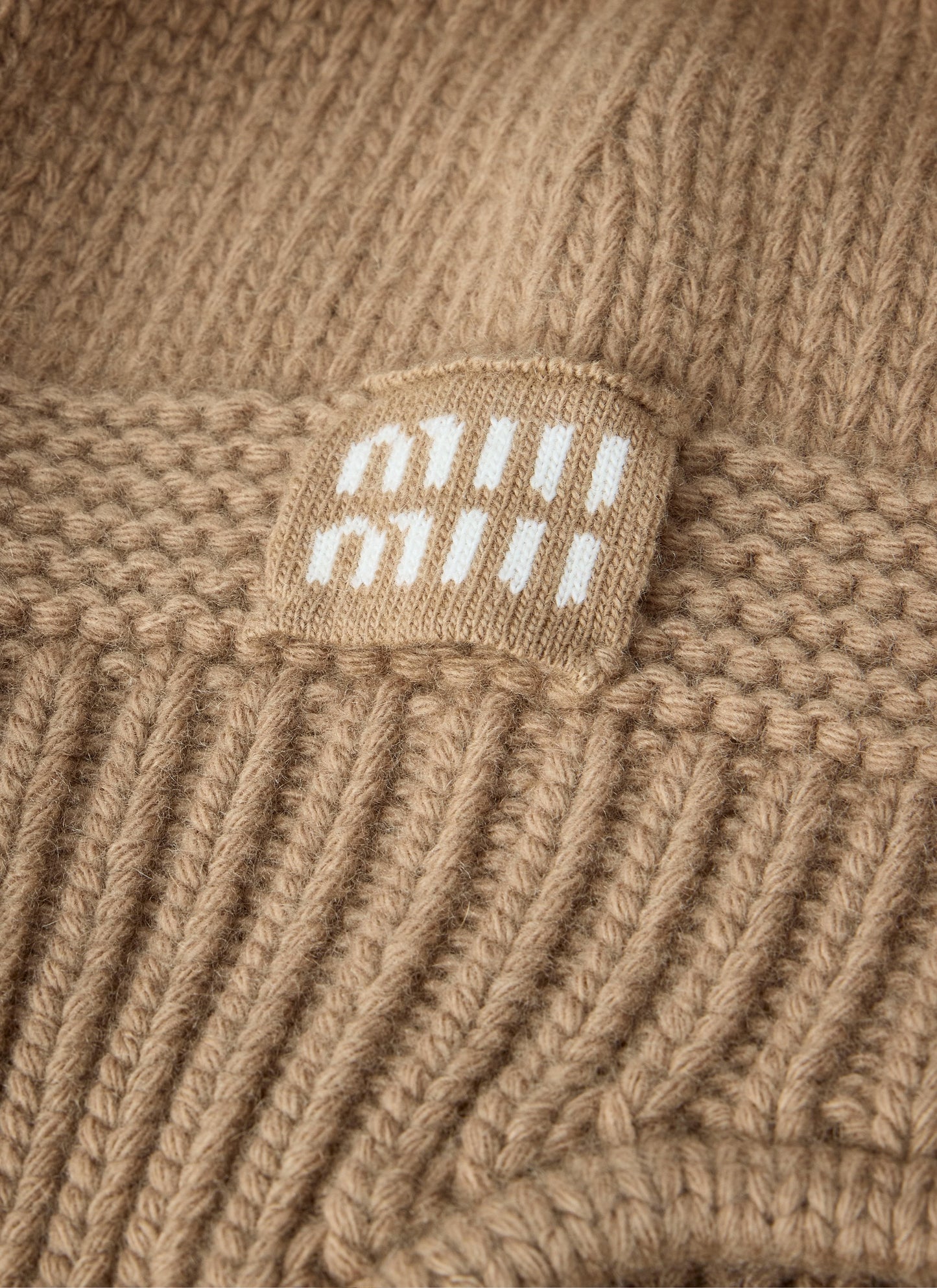 Miu Miu Men Cashmere Blend Beanie Hat MIU MIU