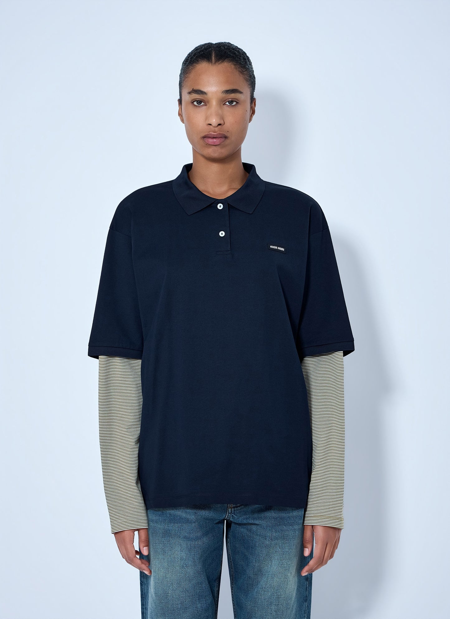 Miu Miu Men Buttoned Polo Shirt MIU MIU