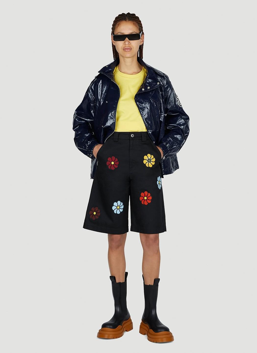 1 Moncler Jw Anderson Women Floral Bermuda Shorts MONCLER