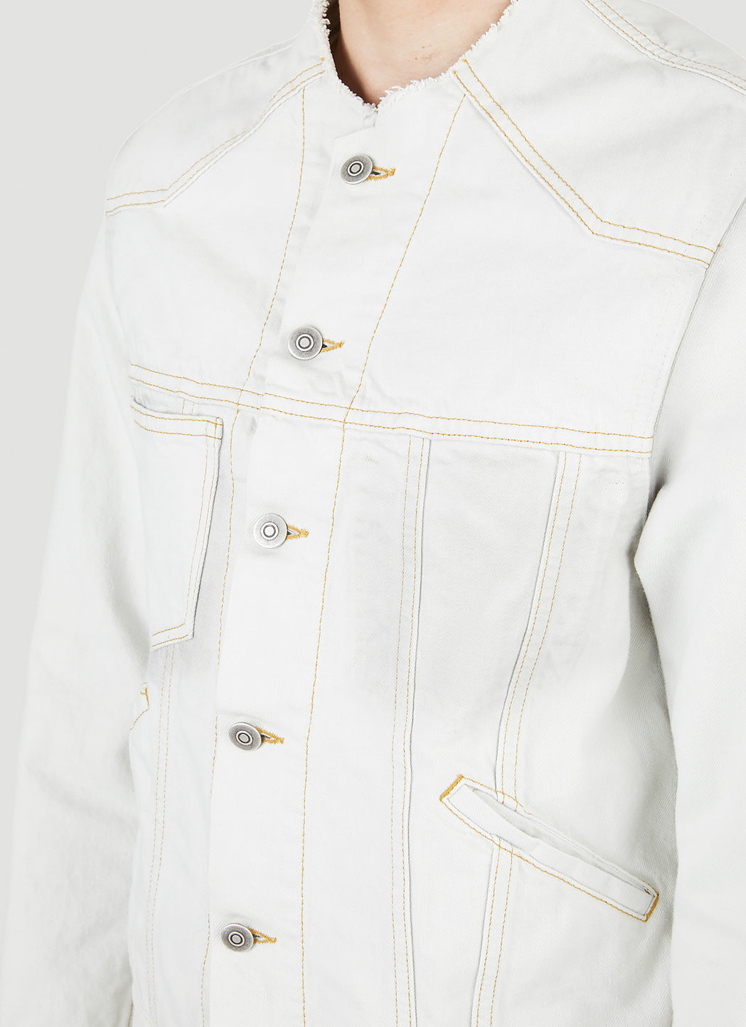 Maison Margiela Men Collarless Denim Jacket MAISON MARGIELA