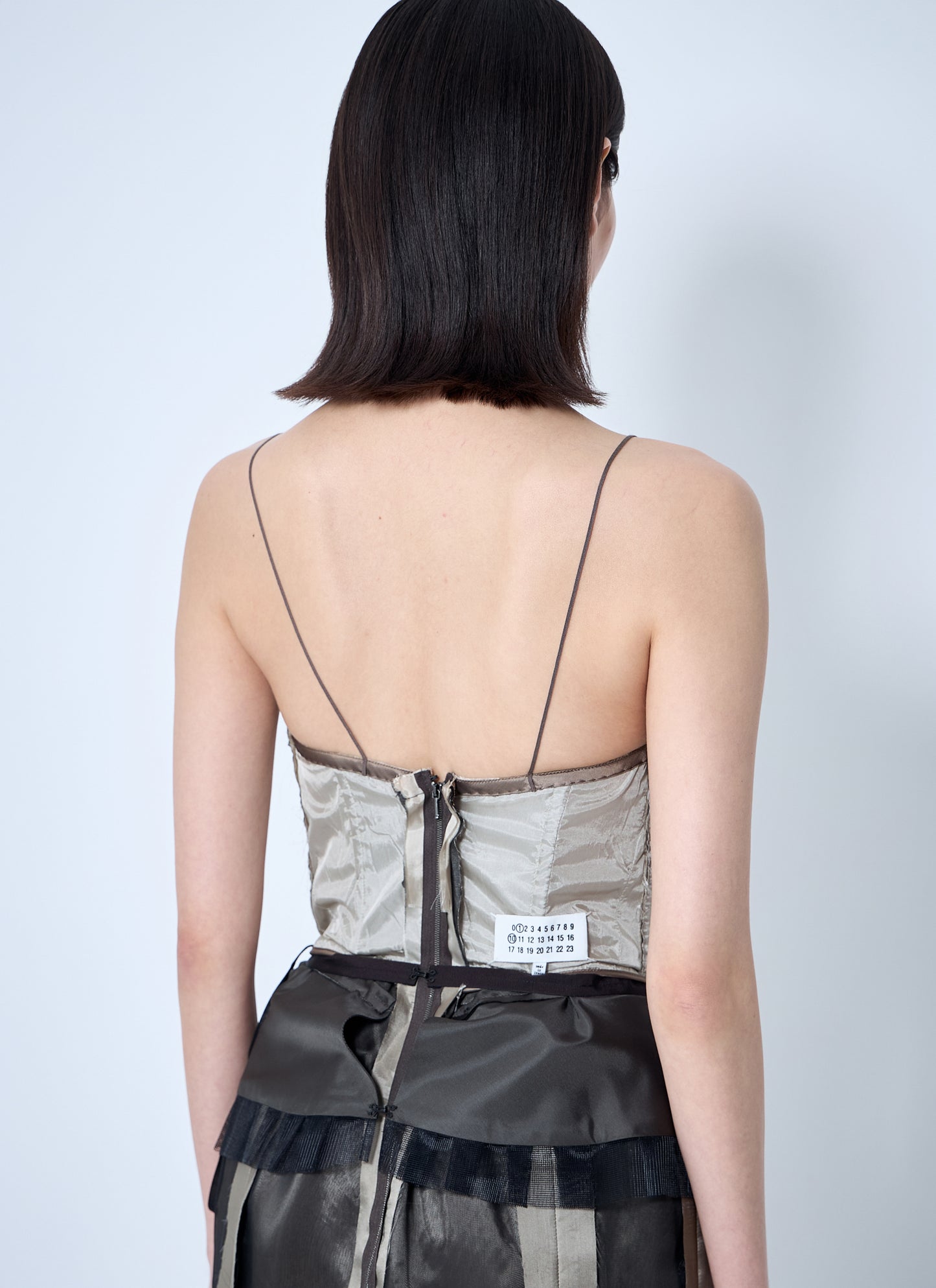 Maison Margiela Women Contrast Panel Silk Midi Dress MAISON MARGIELA
