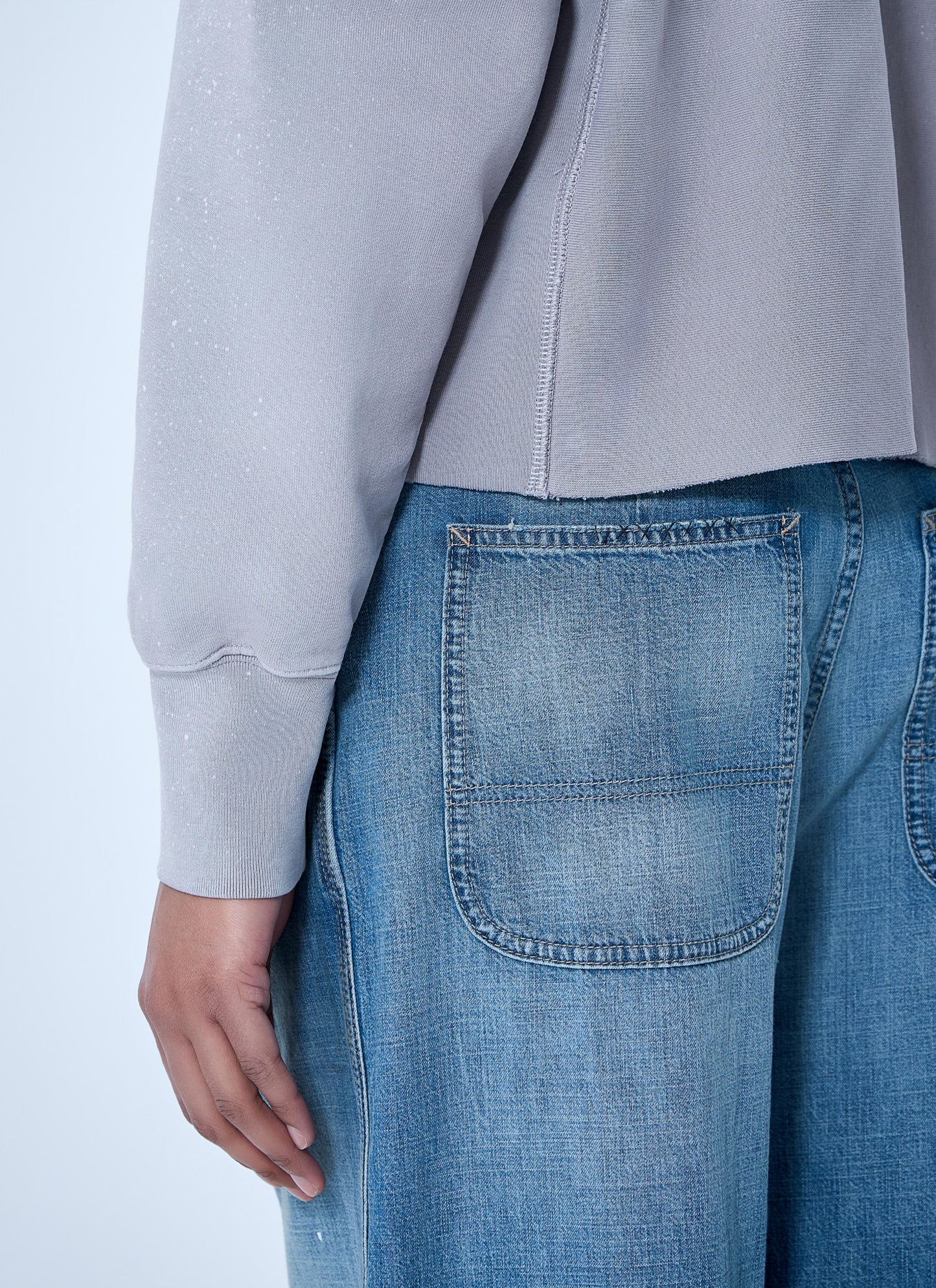 Maison Margiela Women Hooded Sweatshirt With Ribbed Details MAISON MARGIELA