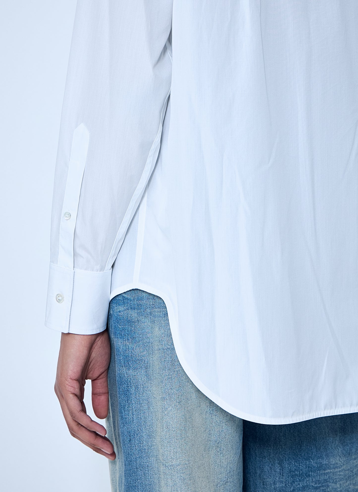 Maison Margiela Women White Folded V-Neck Collar Shirt MAISON MARGIELA