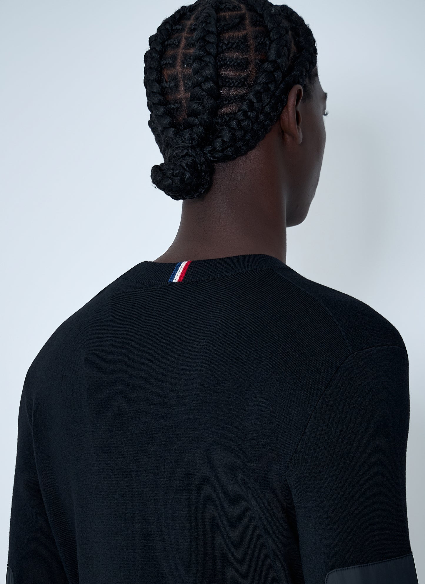Moncler Grenoble Men Crewneck Sweater With Nylon Sleeve Patches MONCLER GRENOBLE