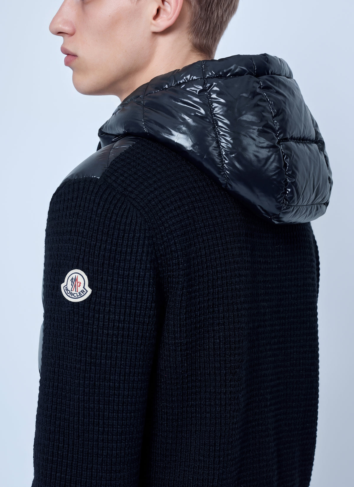 Moncler Men Cashmere & Wool Blend Padded Zip-Up Cardigan MONCLER