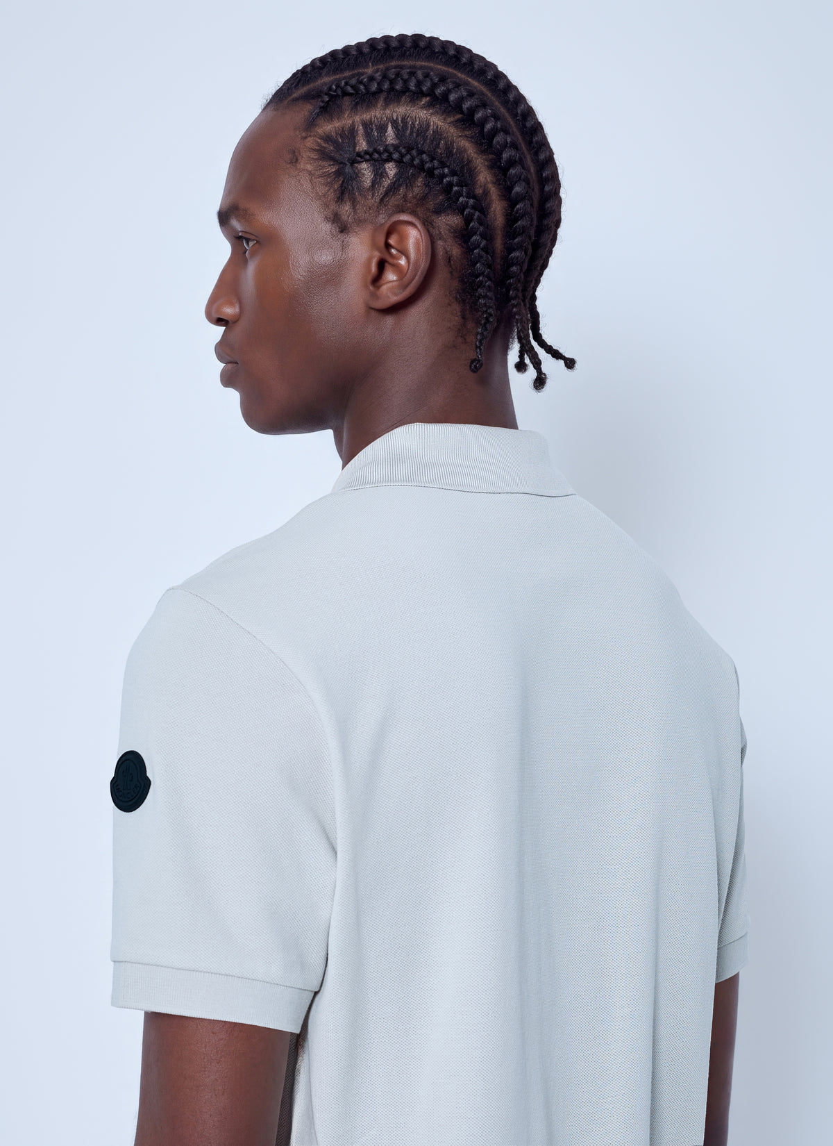 Moncler Men Polo Shirt With Sleeve Logo Patch MONCLER