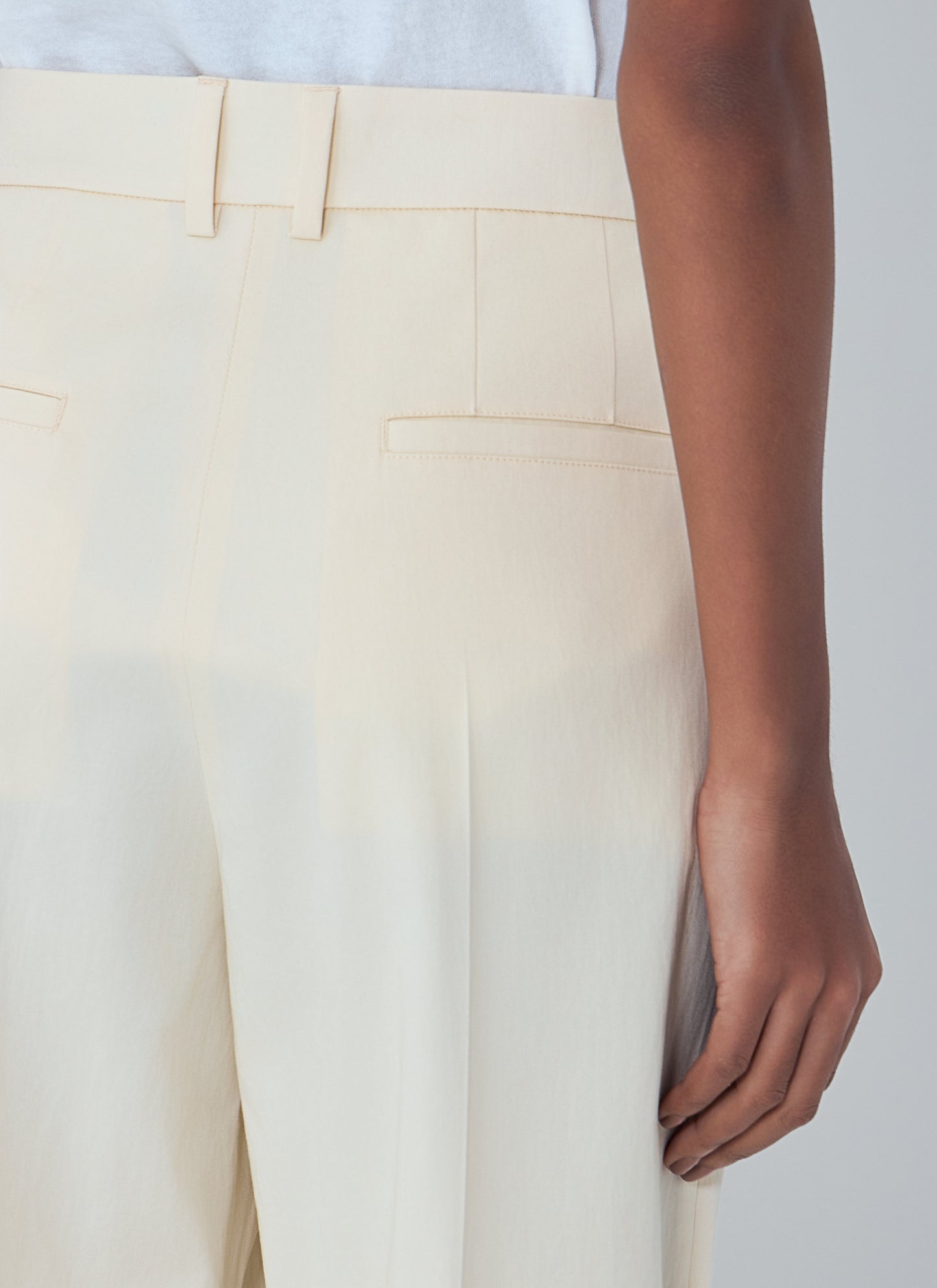Moncler Women Cotton Gabardine Wide-Leg Tailored Pants MONCLER