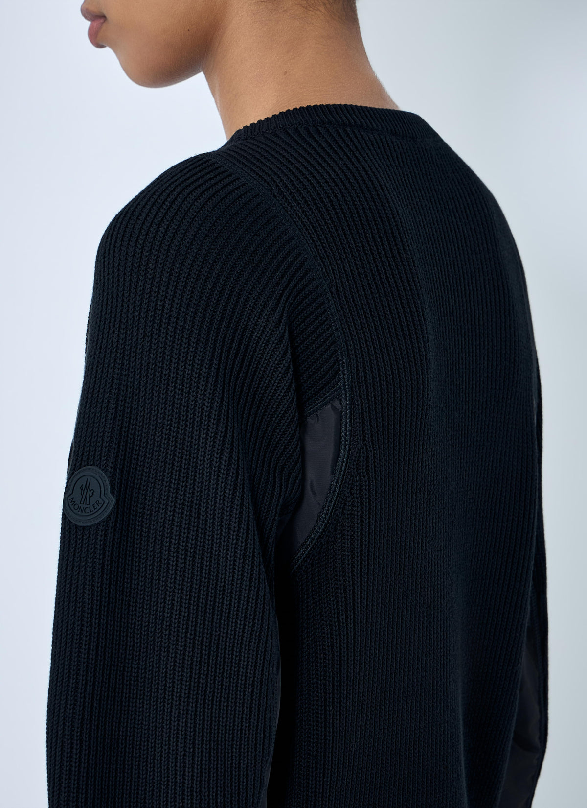 Moncler Women Ribbed Knit Sweater With Contrast Panels MONCLER