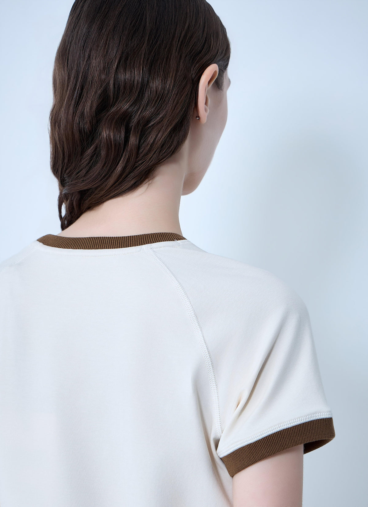 Moncler Women Ringer T-Shirt With Embroidered Detail MONCLER