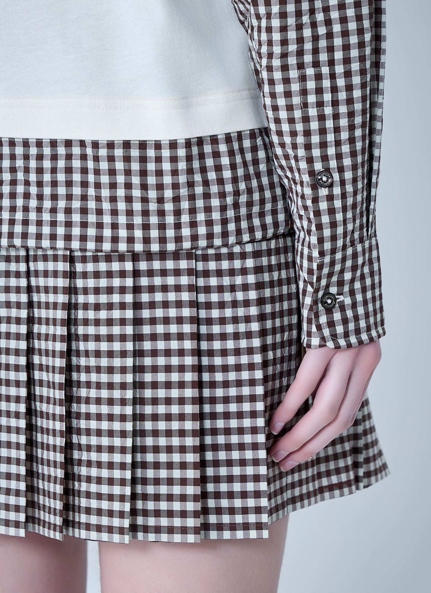 Moncler Women Layered Check T-Shirt MONCLER