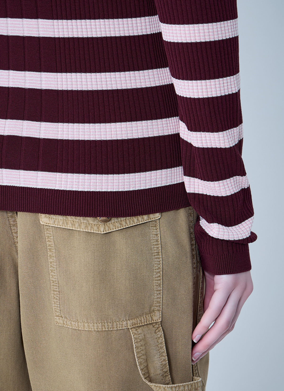 Moncler Women Ribbed Knit Striped Cardigan MONCLER