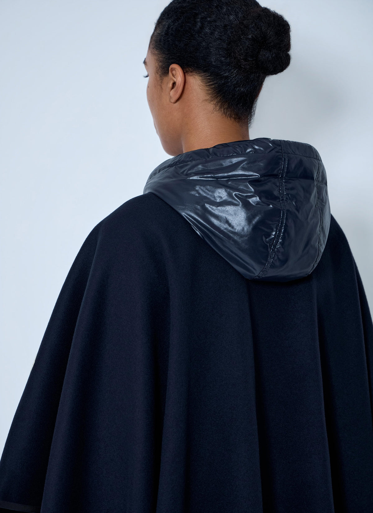 Moncler Women Hooded Cape With Belted Waist MONCLER