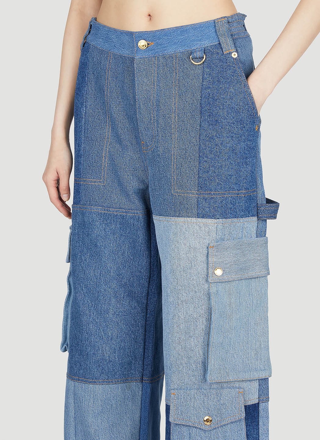 Marine Serre Women Panel Cargo Jeans MARINE SERRE