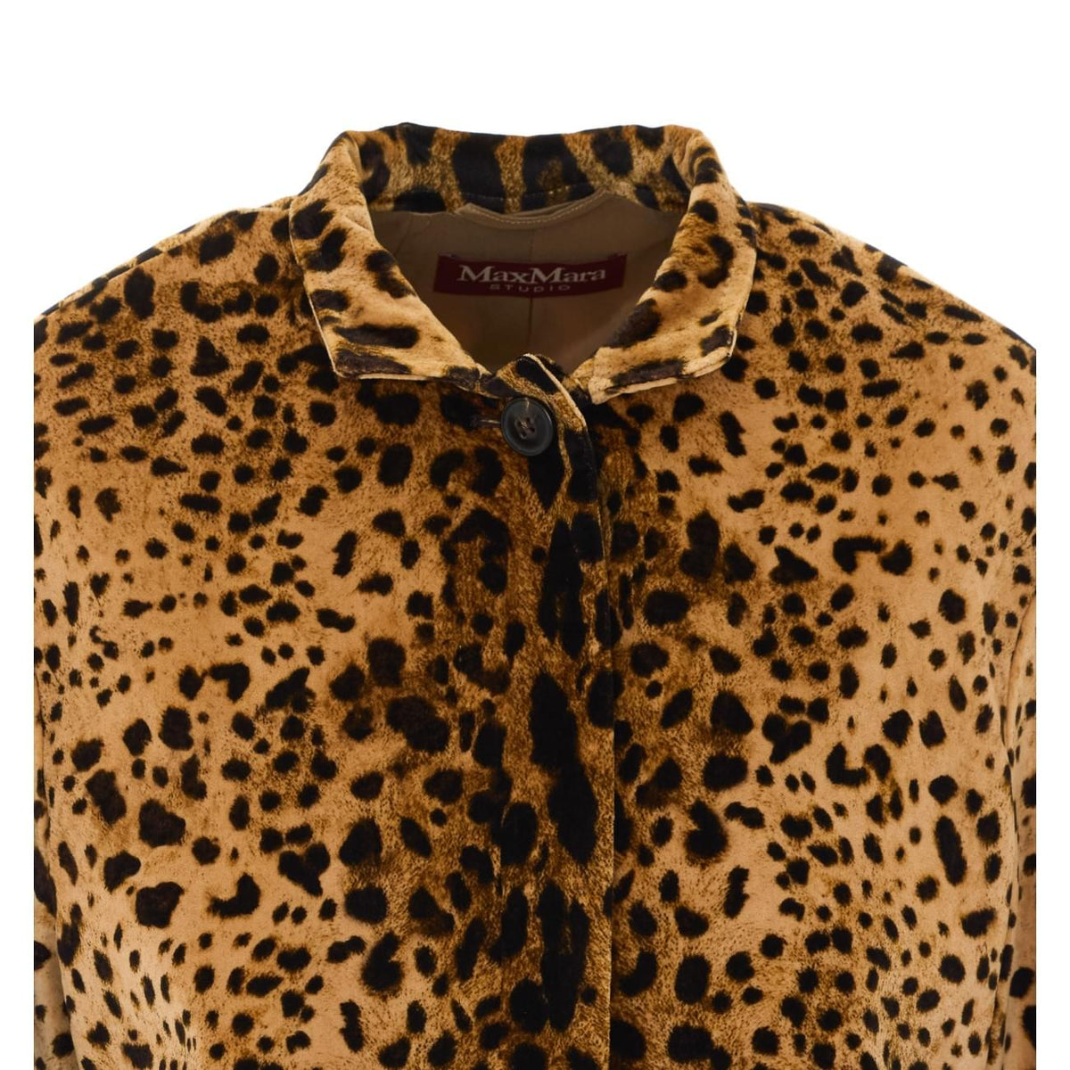 Max Mara Studio Women Mstedro Printed Smooth Velvet Boxy Jacket MAX MARA STUDIO