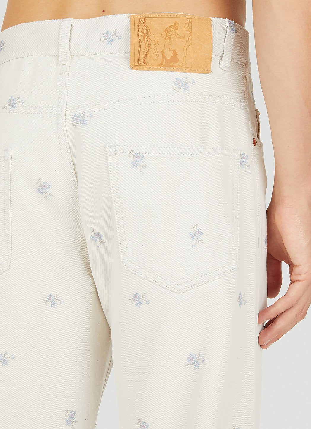 Martine Rose Men Relaxed Floral Print Jeans MARTINE ROSE
