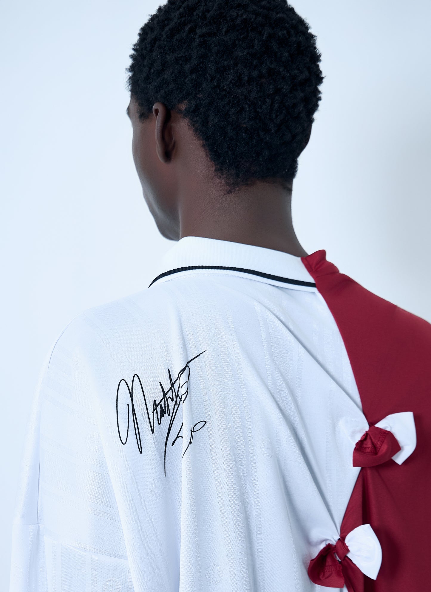 Martine Rose Men Logo Motif College Football Top MARTINE ROSE