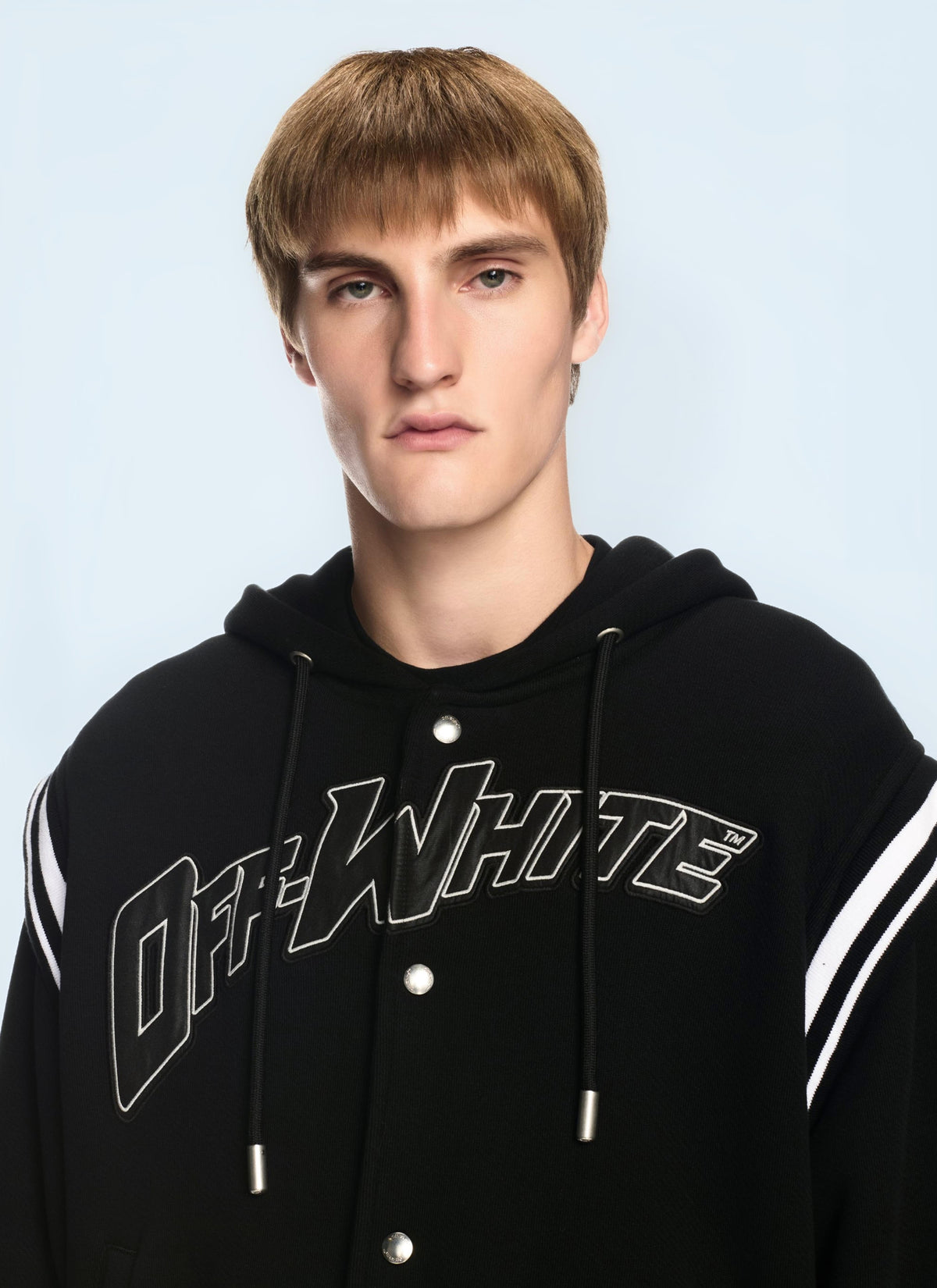 Off White Men Fleece 00 Varsity Hooded Jacket OFF-WHITE