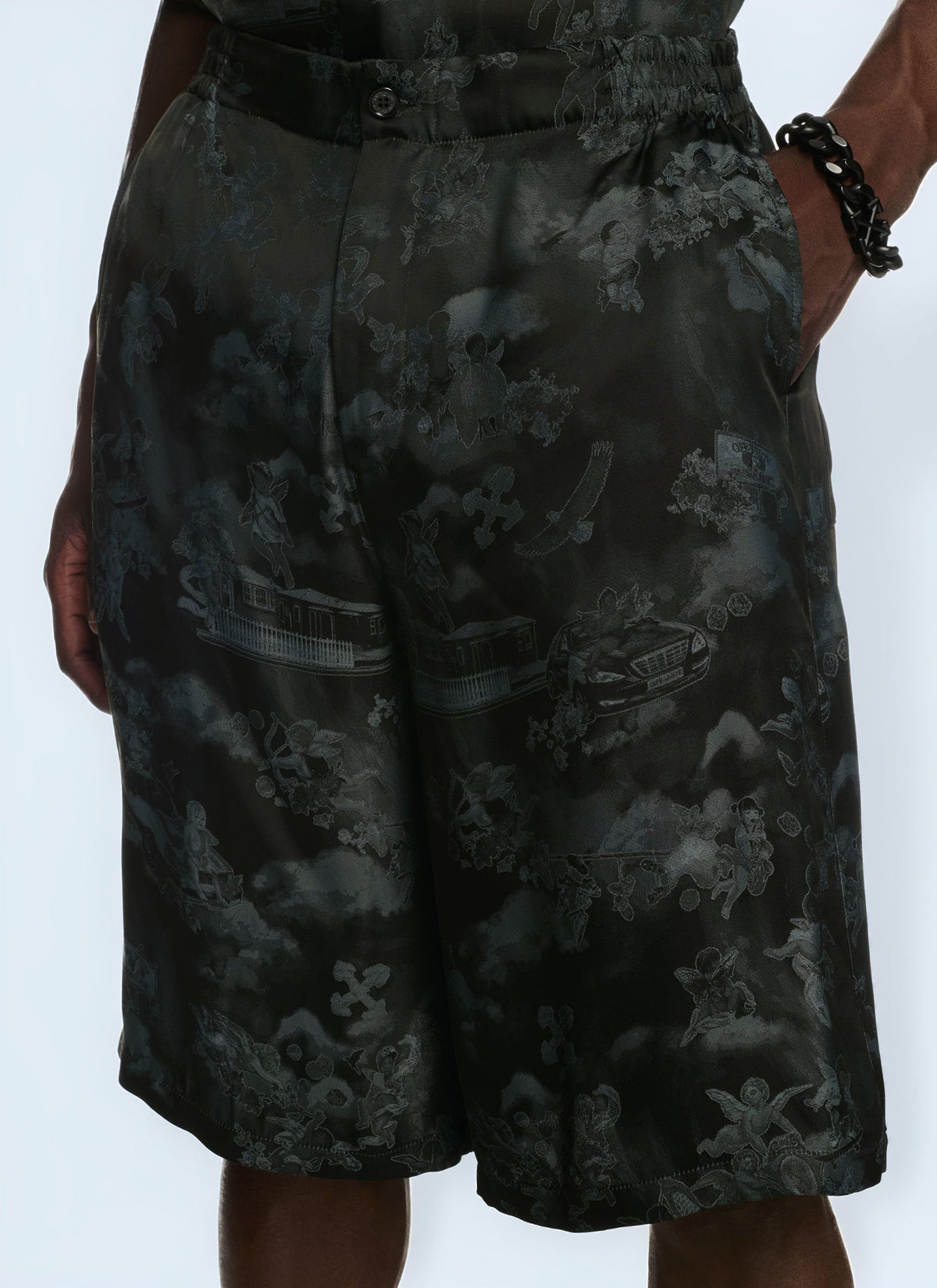 Off White Men Jacquard Fresco Bowling Shorts OFF-WHITE