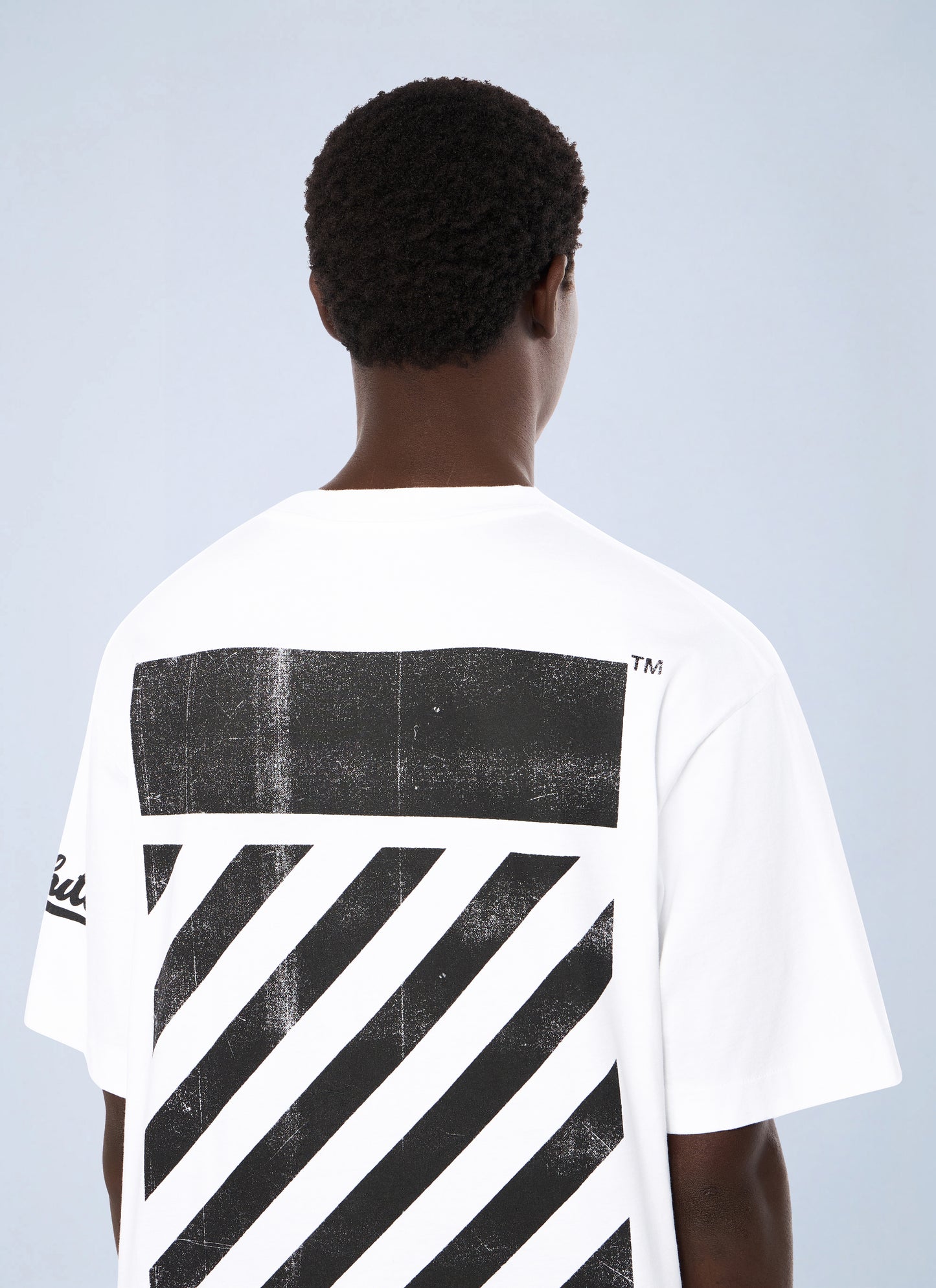 Off-White Men Big Off Diagonal Skate Logo T-Shirt