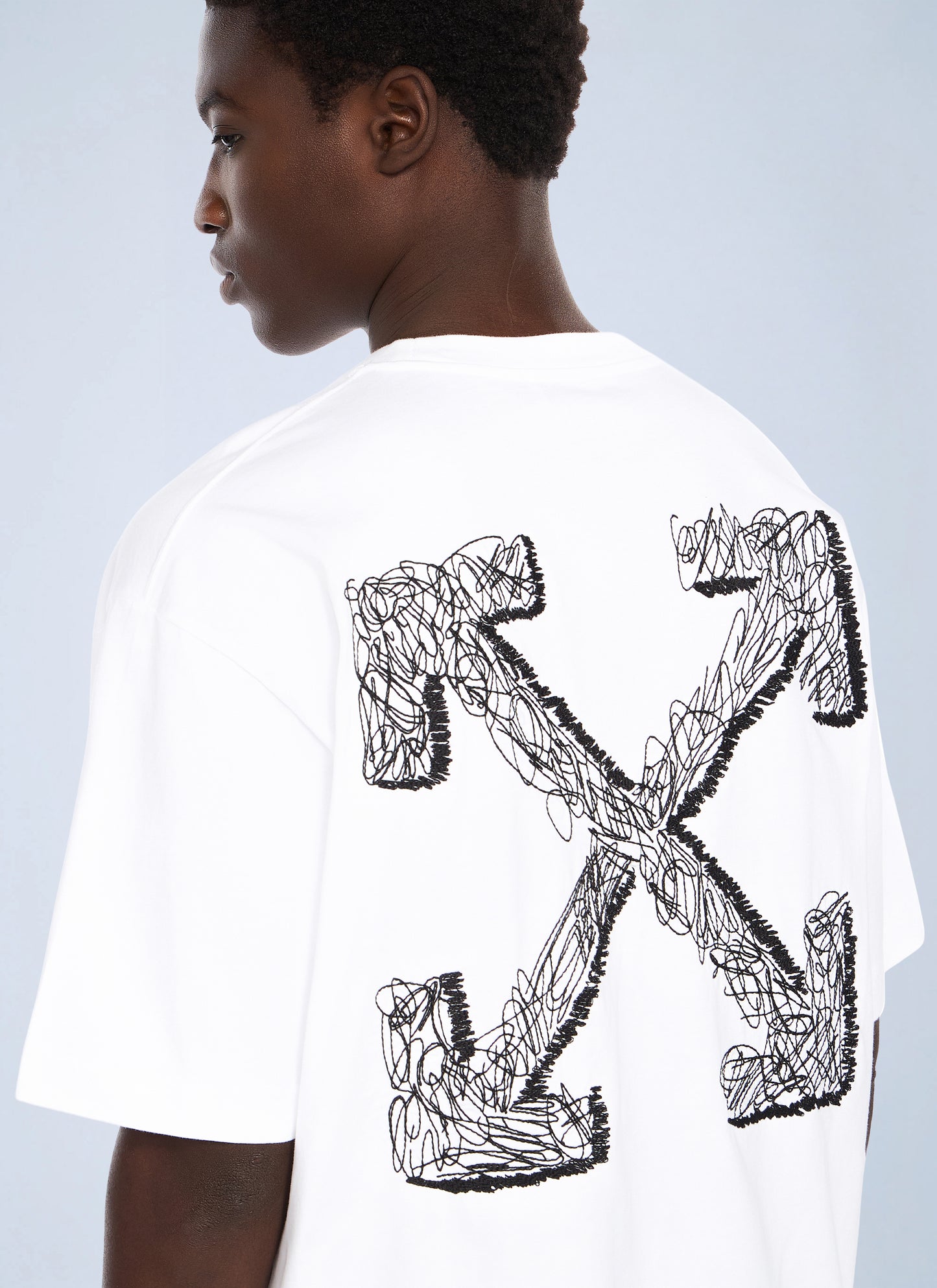 Off-White Men Scribble Arrow Skate Logo T-Shirt OFF-WHITE