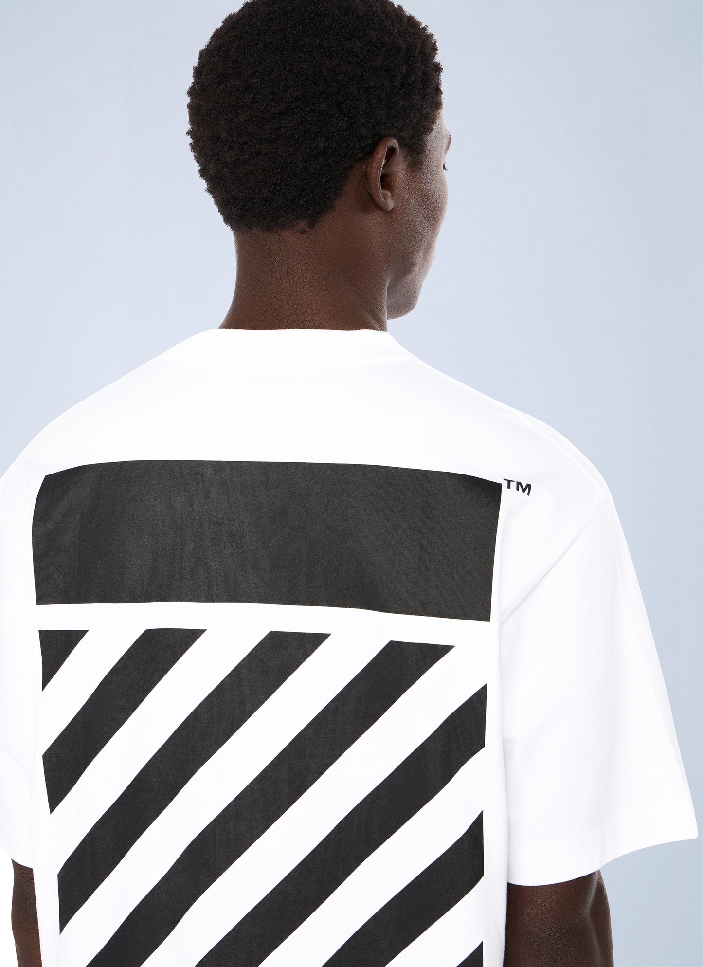 Off-White Men Flannel Diagonal Skate Logo T-Shirt OFF-WHITE
